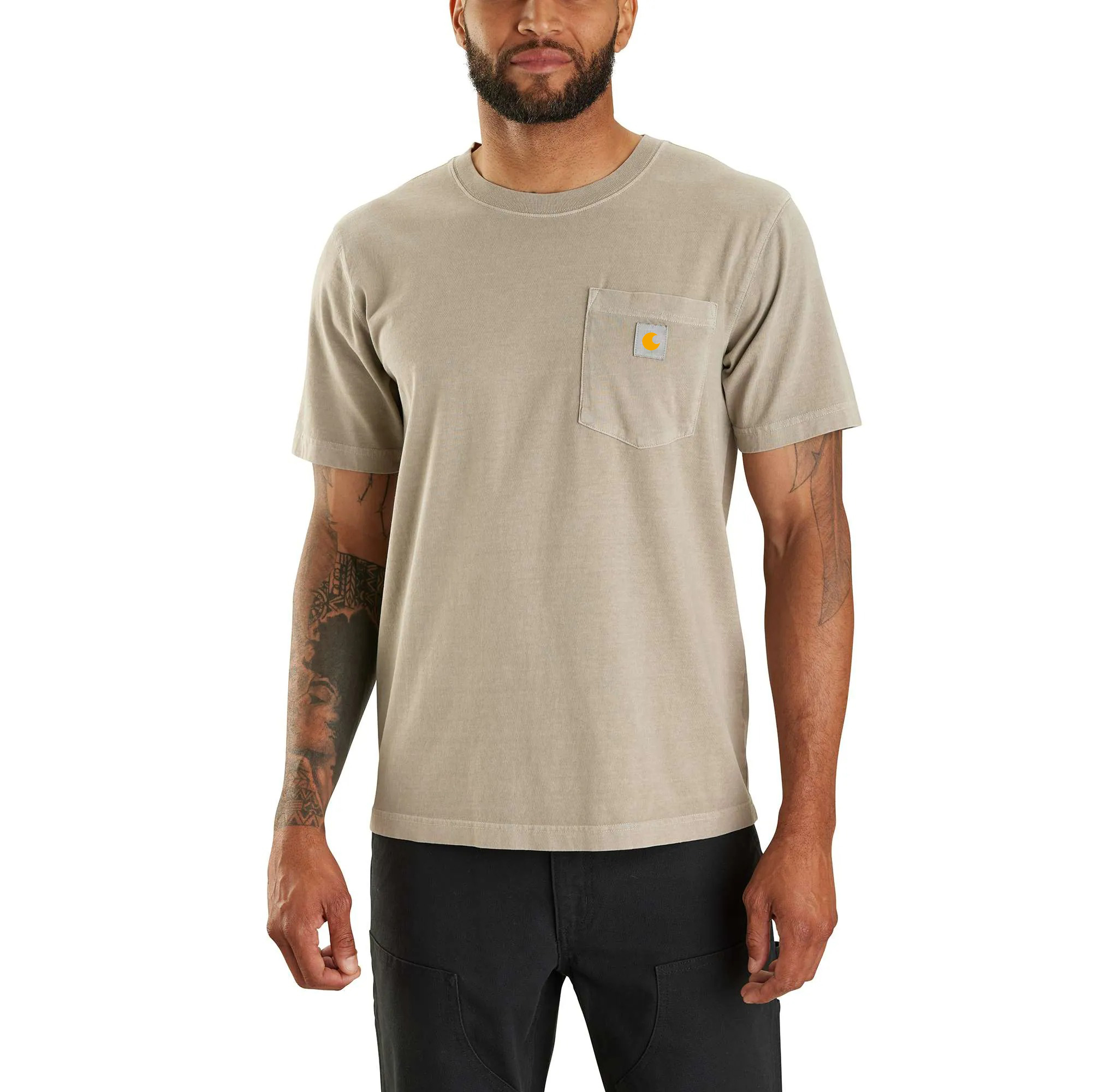 Re-Engineered Relaxed Fit Lightweight Short-Sleeve Garment Dyed Pocket T-Shirt