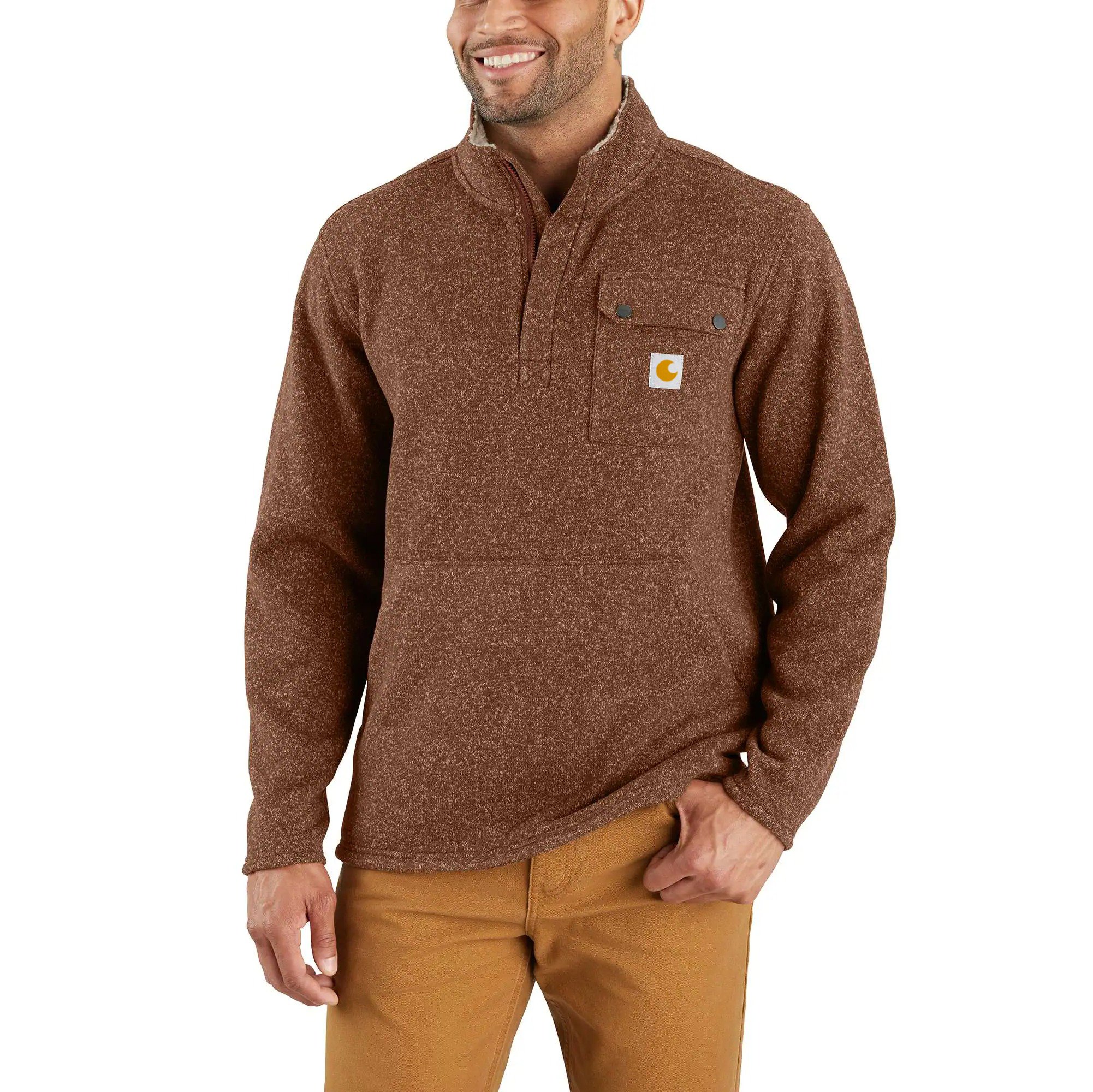 Relaxed Fit Midweight Quarter-Zip Pocket Sweater Fleece