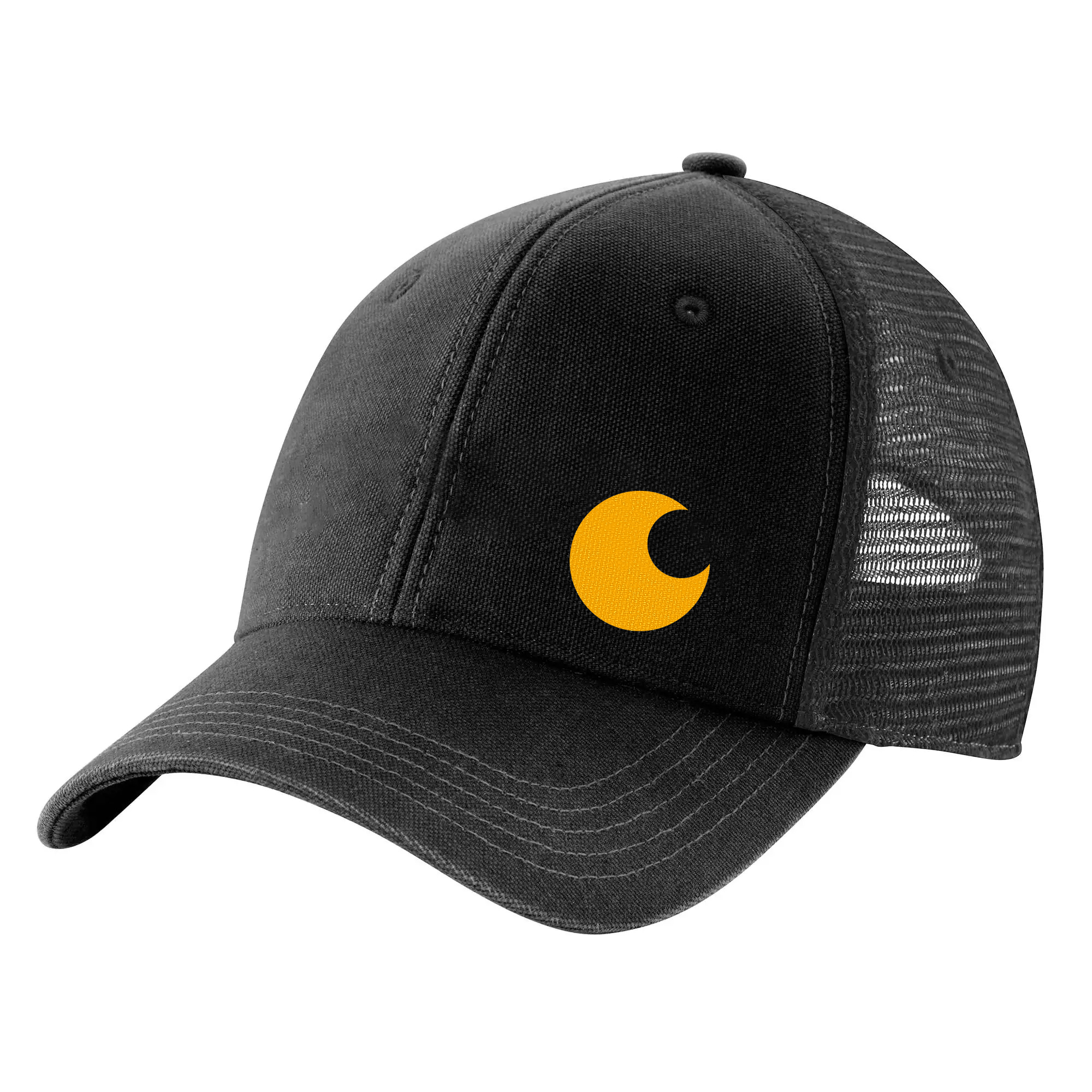 Canvas Mesh-Back Logo Graphic Cap