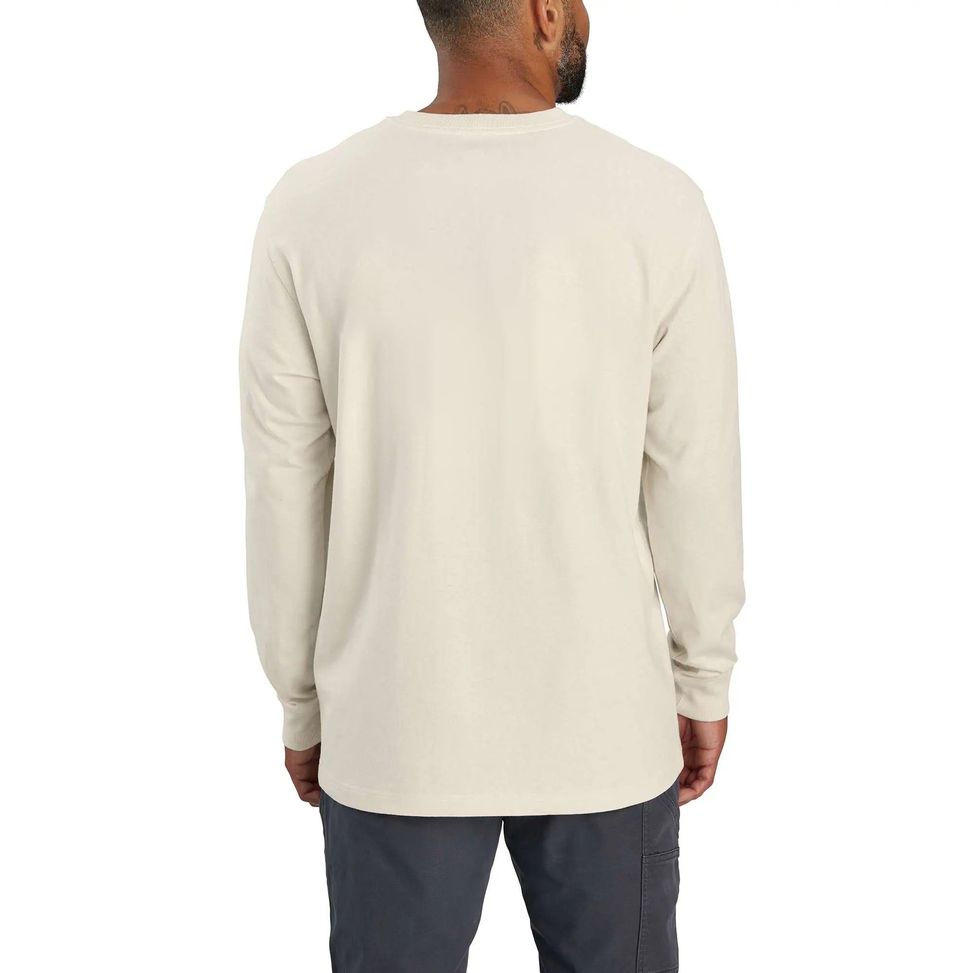 Loose Fit Heavyweight Long-Sleeve Pocket Dog Graphic T-Shirt