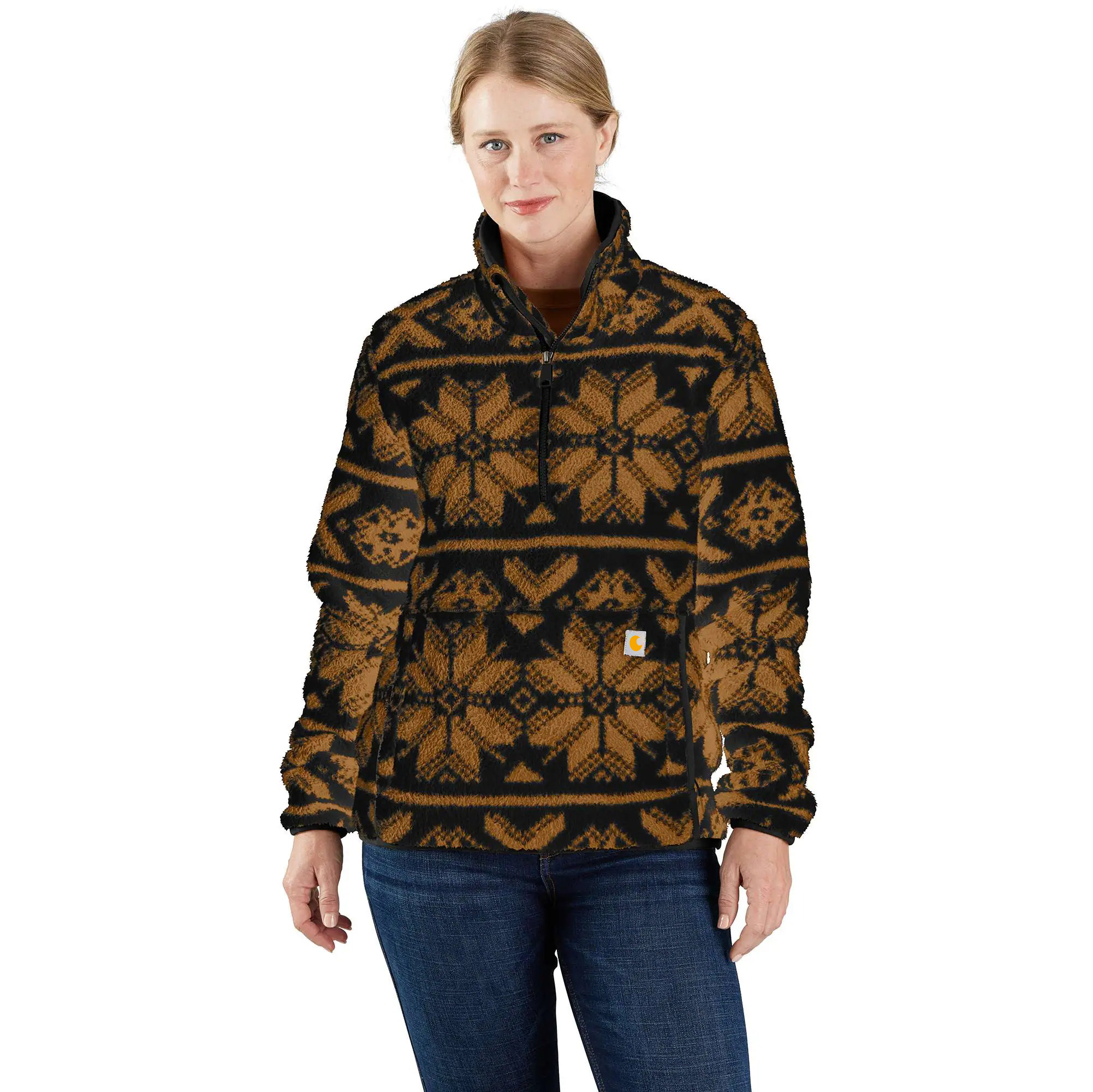 Women's Loose Fit Fleece Pullover - 3 Warmest Rating