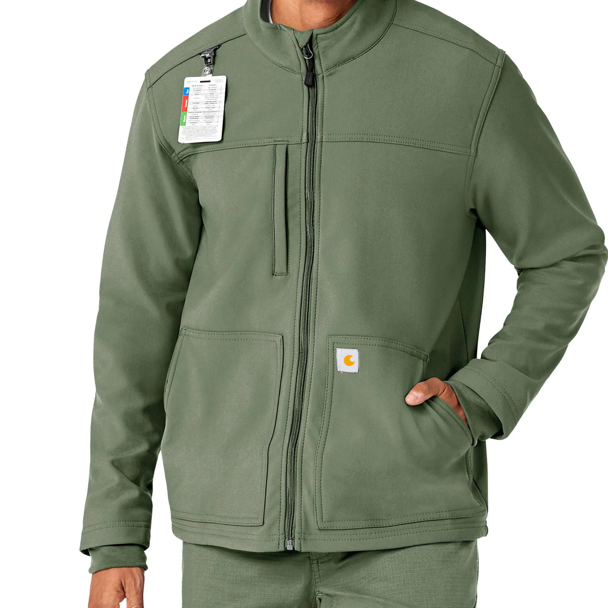 Rugged Flex Peak Bonded Fleece Scrub Jacket
