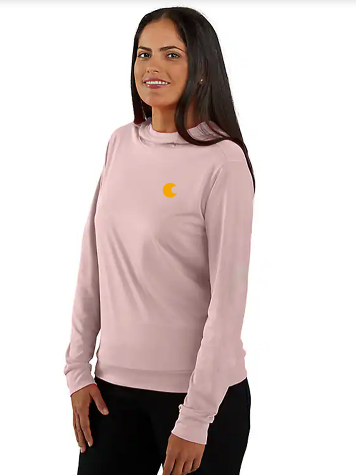 Women's Relaxed Fit Lightweight Long-Sleeve Hooded Graphic T-Shirt