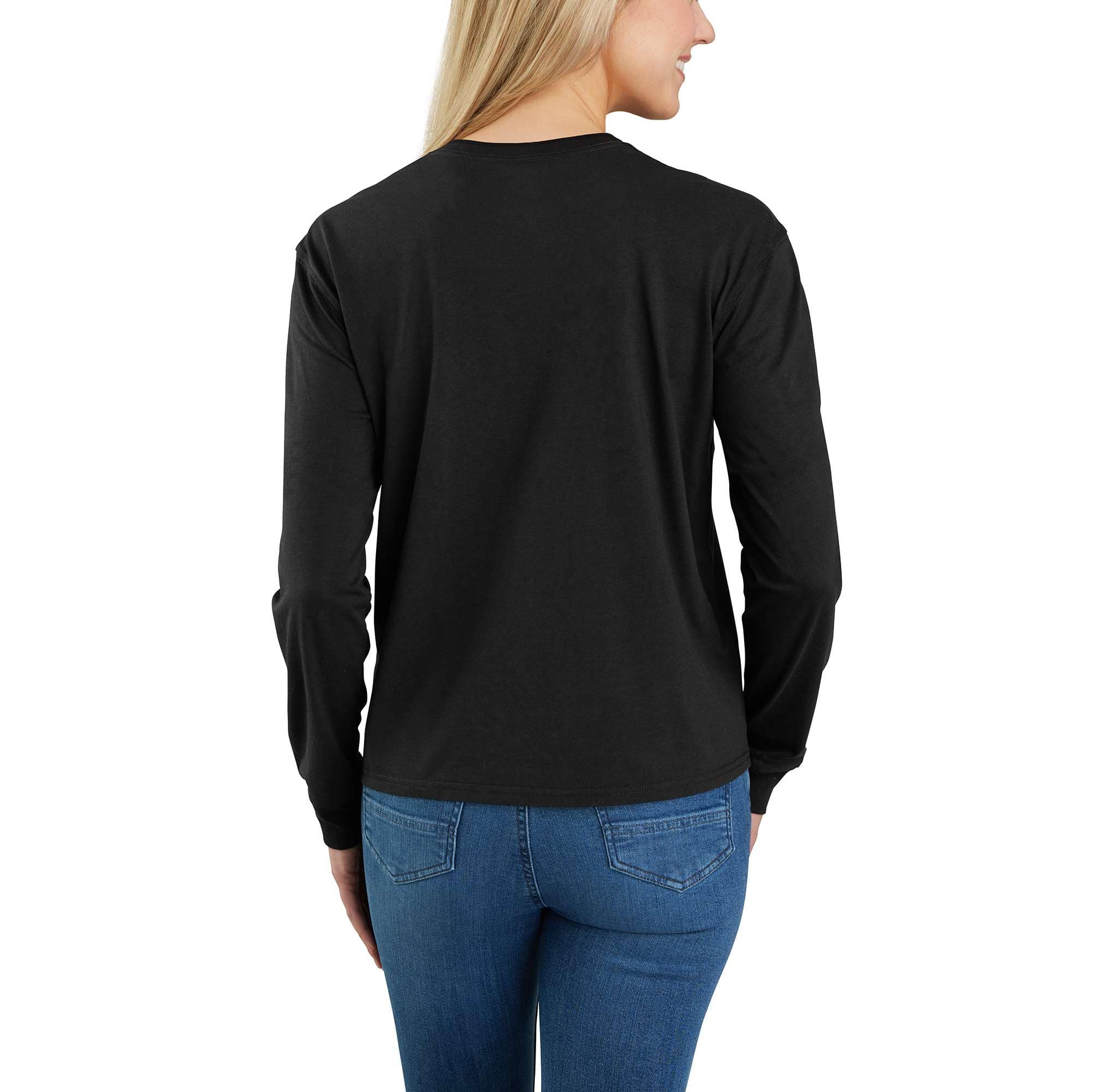 Women's TENCEL Fiber Series Loose Fit Long-Sleeve Crewneck Pocket T-Shirt