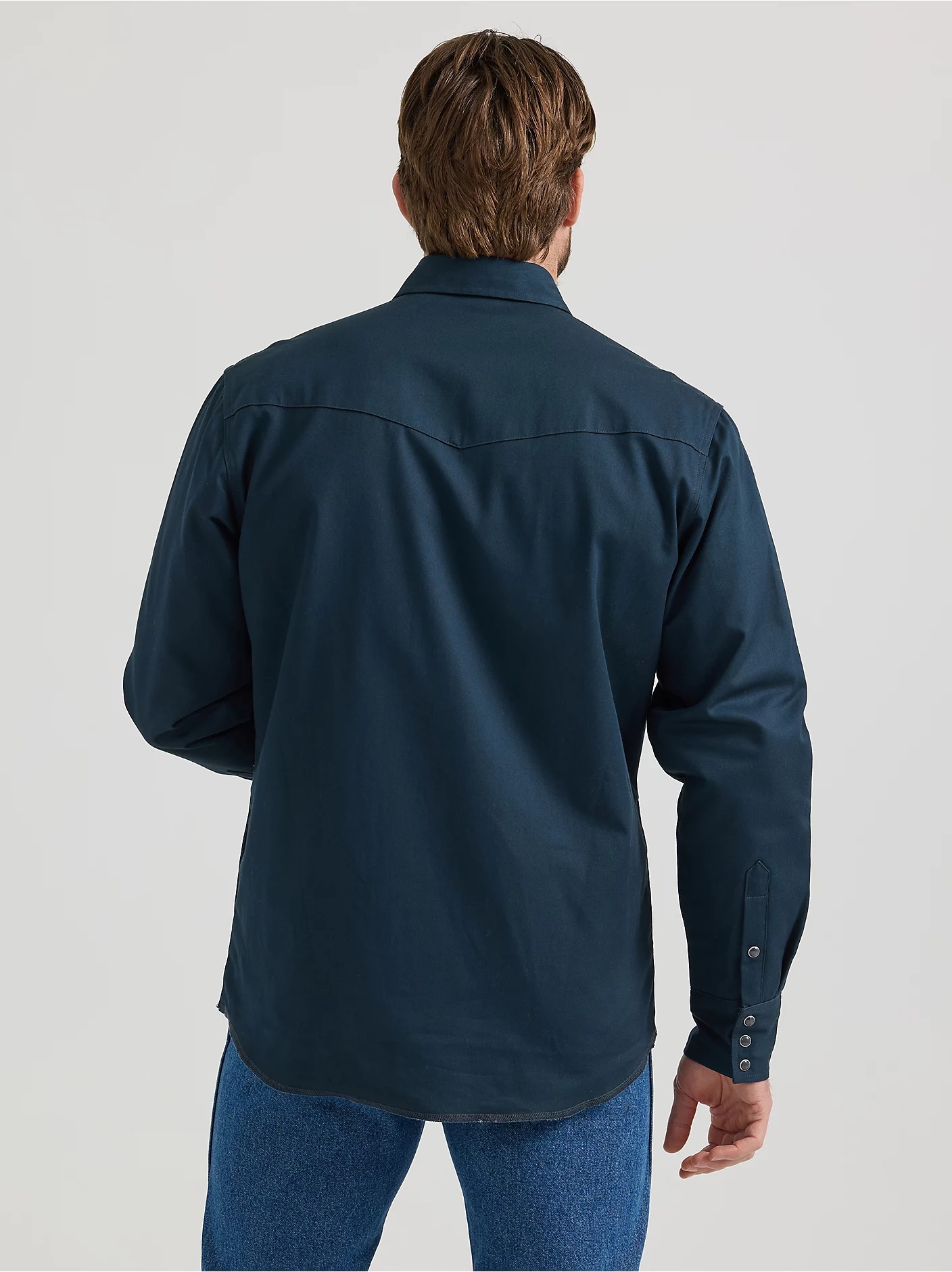 Men's Long Sleeve Flannel Lined Solid Work Shirt