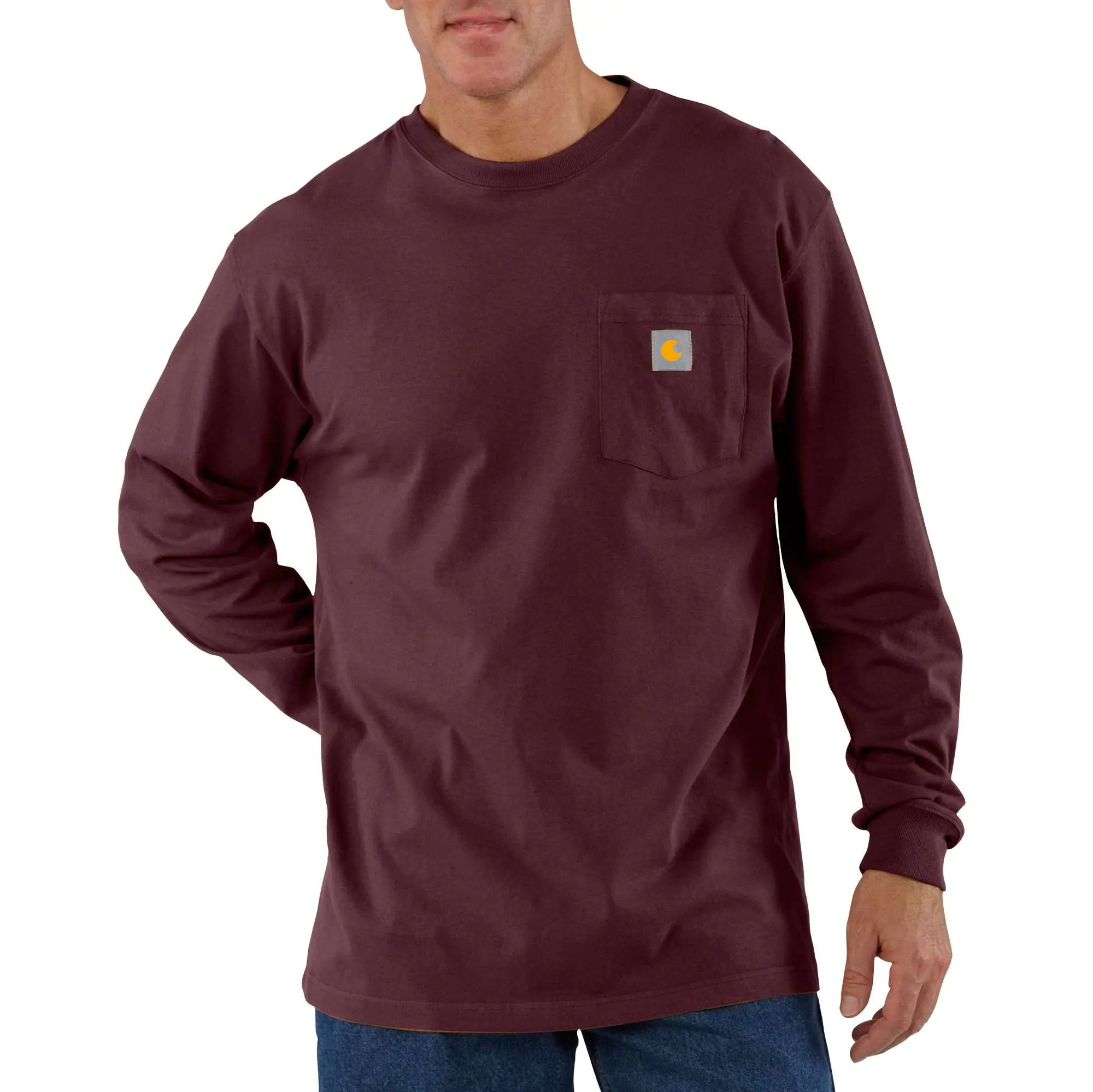 Loose Fit Heavyweight Long-Sleeve Pocket T-Shirt