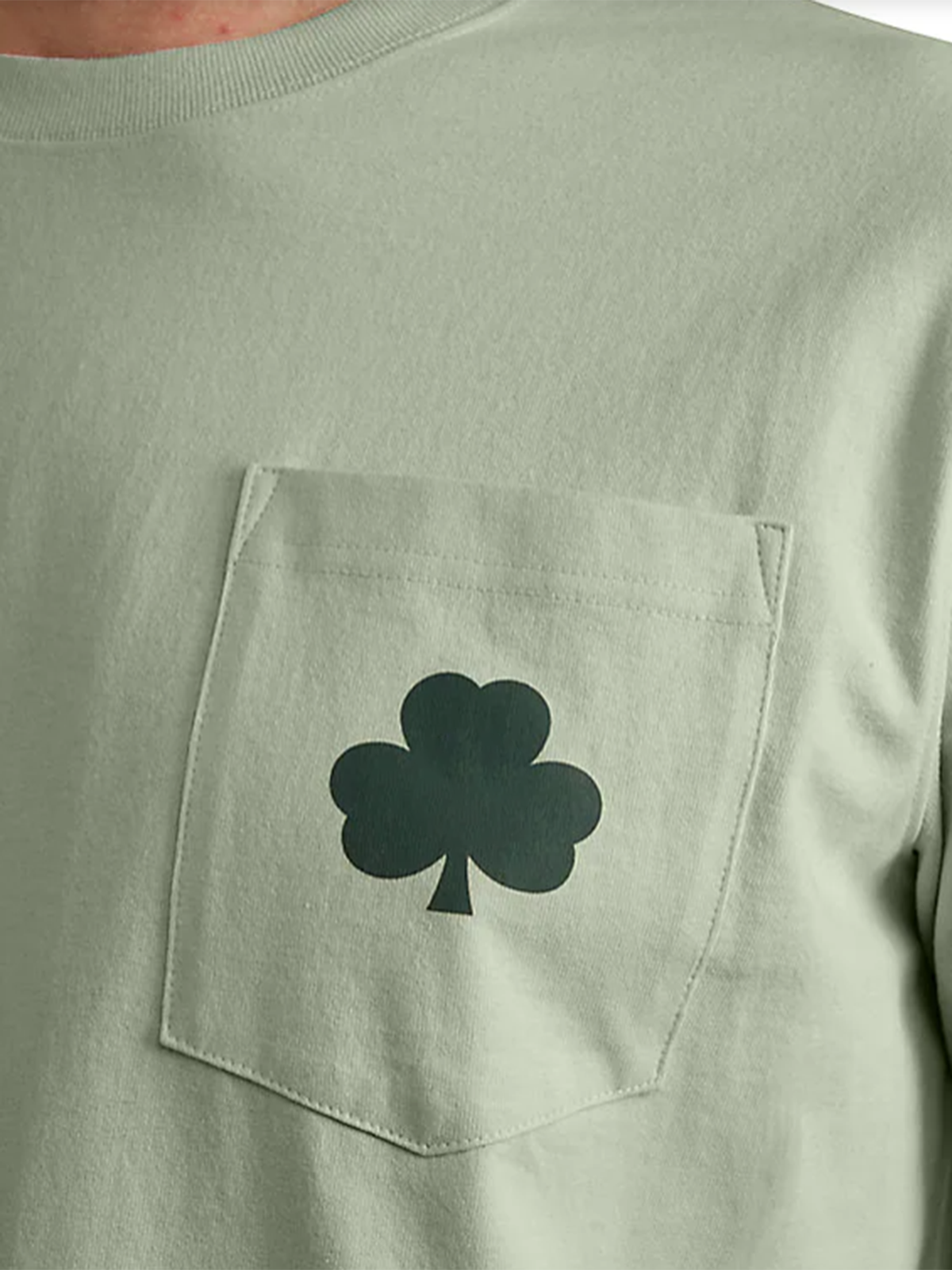 Relaxed Fit Heavyweight Short-Sleeve Pocket Shamrock Graphic T-Shirt