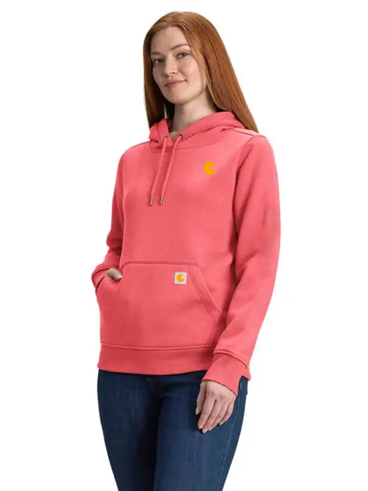 Women's Relaxed Fit Midweight Logo Sleeve Graphic Hoodie