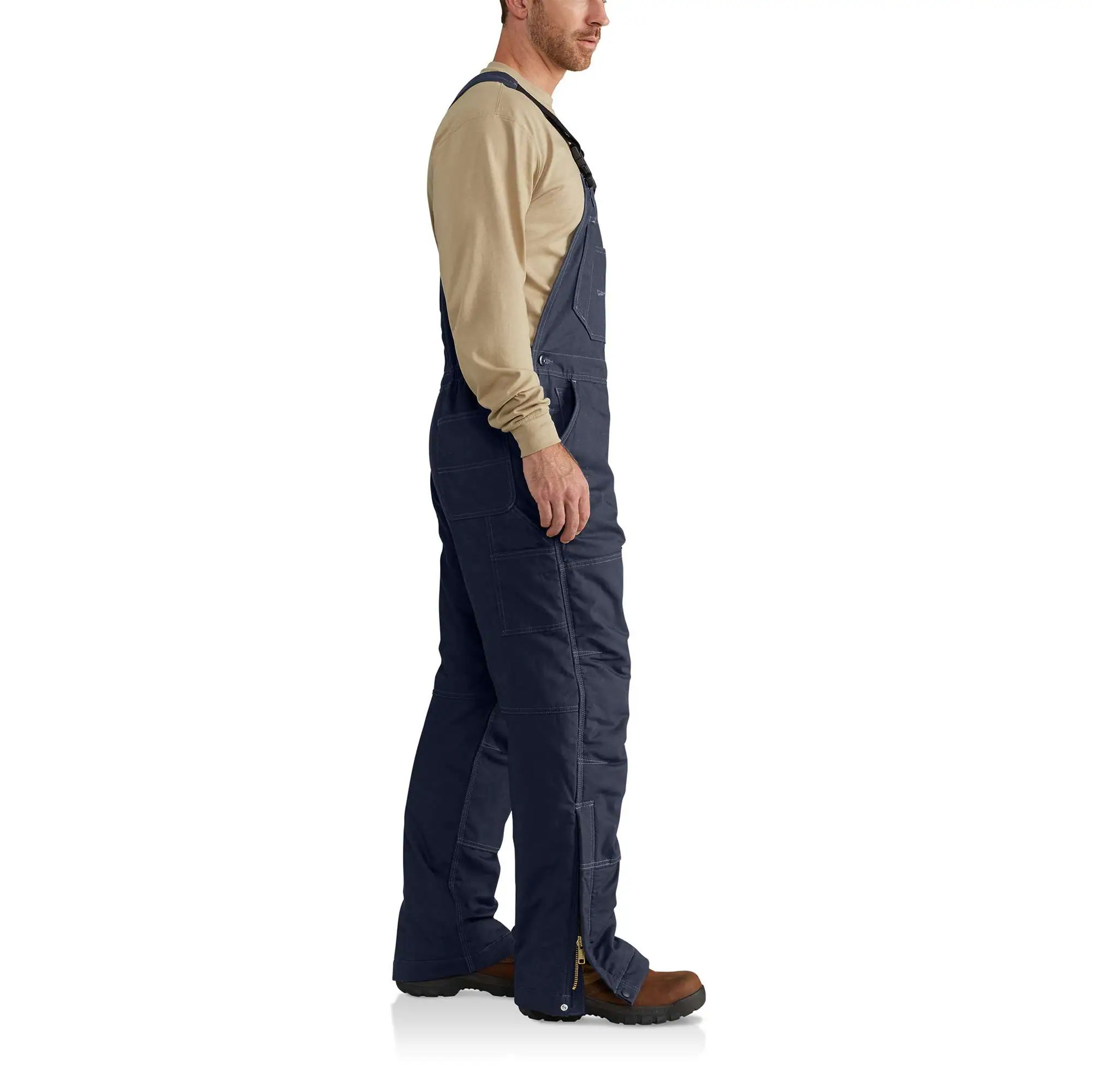 Flame-Resistant Quick Duck Bib Overall/Quilt-Lined