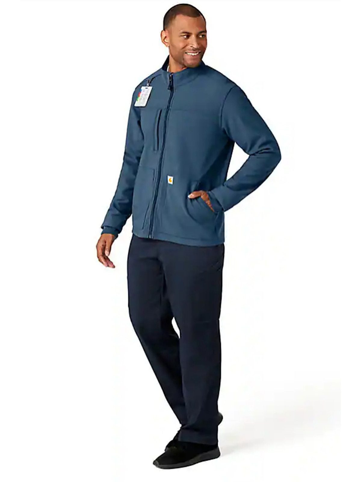 Rugged Flex Peak Bonded Fleece Scrub Jacket