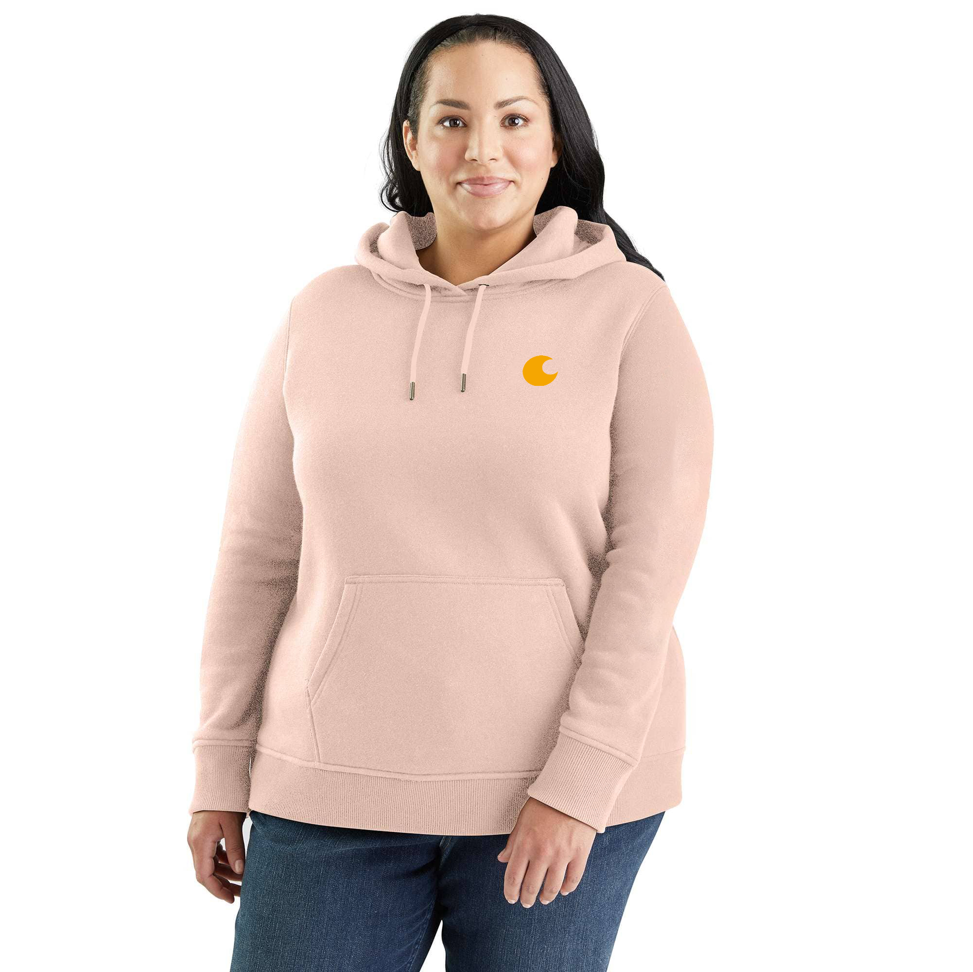 Women's Relaxed Fit Midweight Logo Sleeve Graphic Hoodie