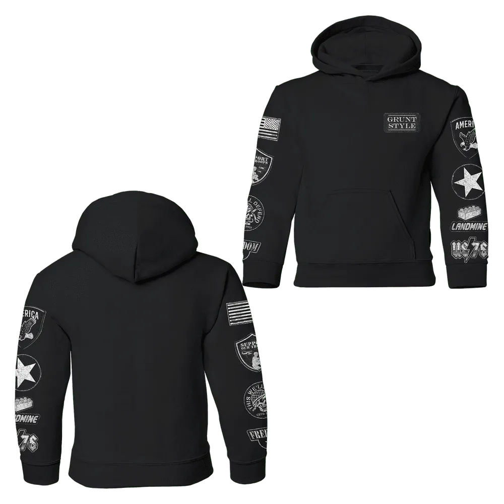 Youth Patch Hoodie - Black