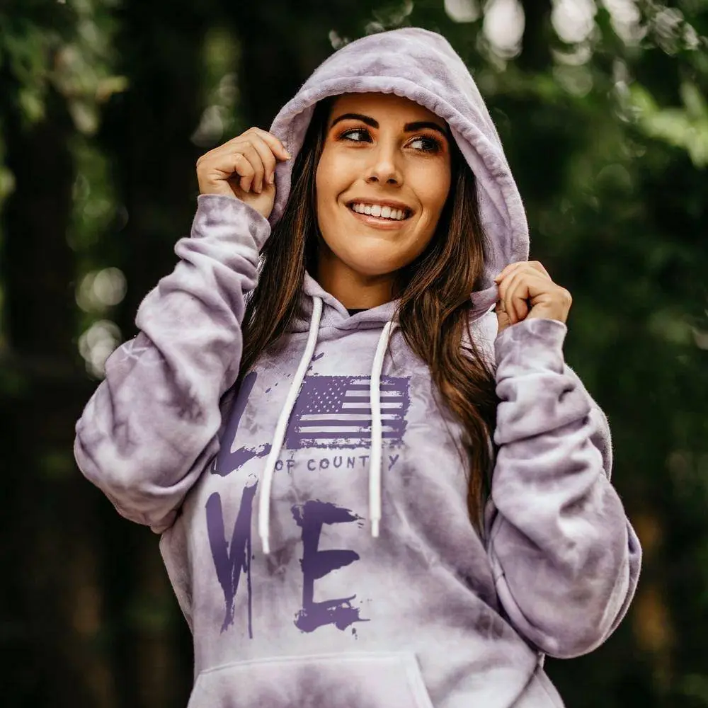 Women's Love of Country Hoodie - Purple Haze Wash
