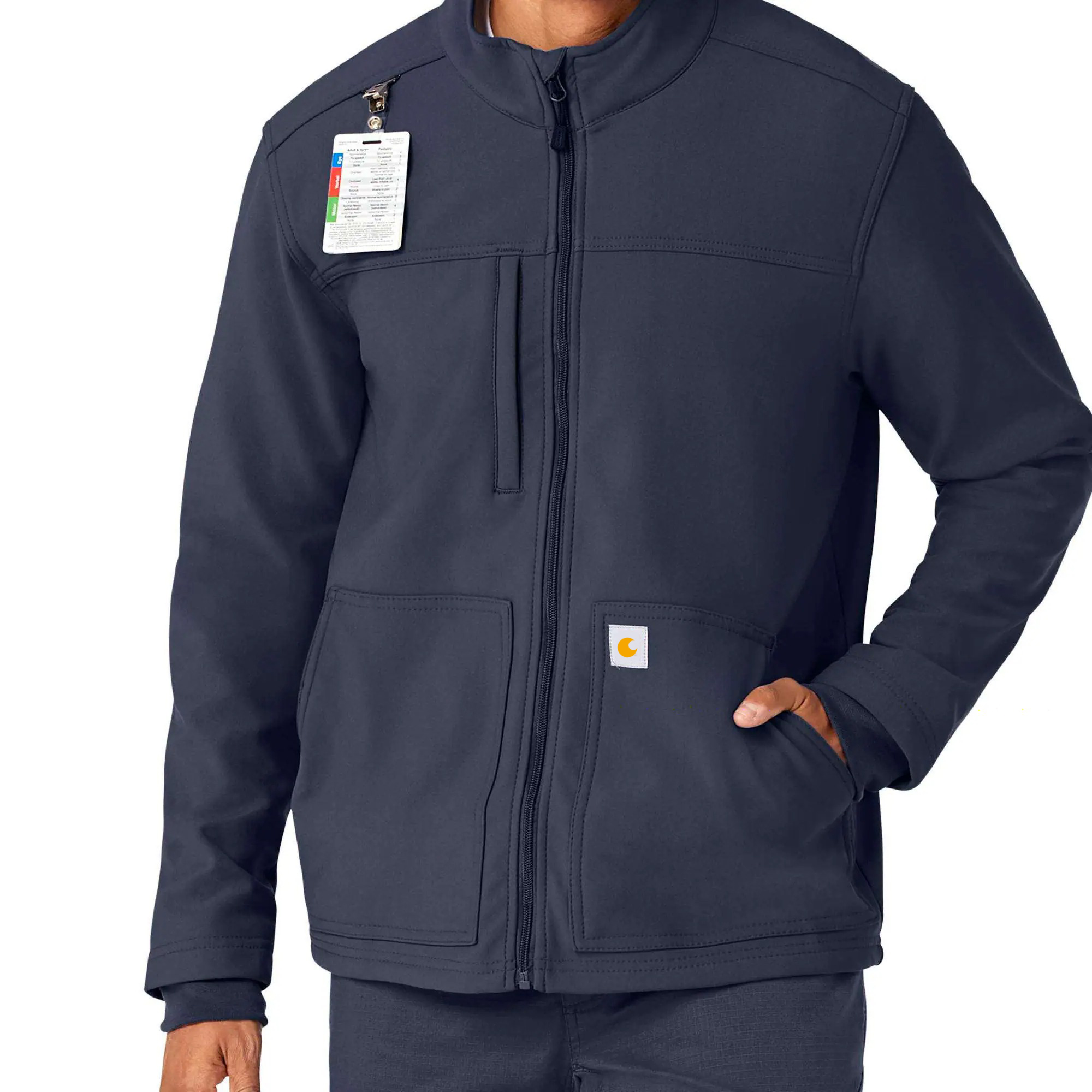 Rugged Flex Peak Bonded Fleece Scrub Jacket