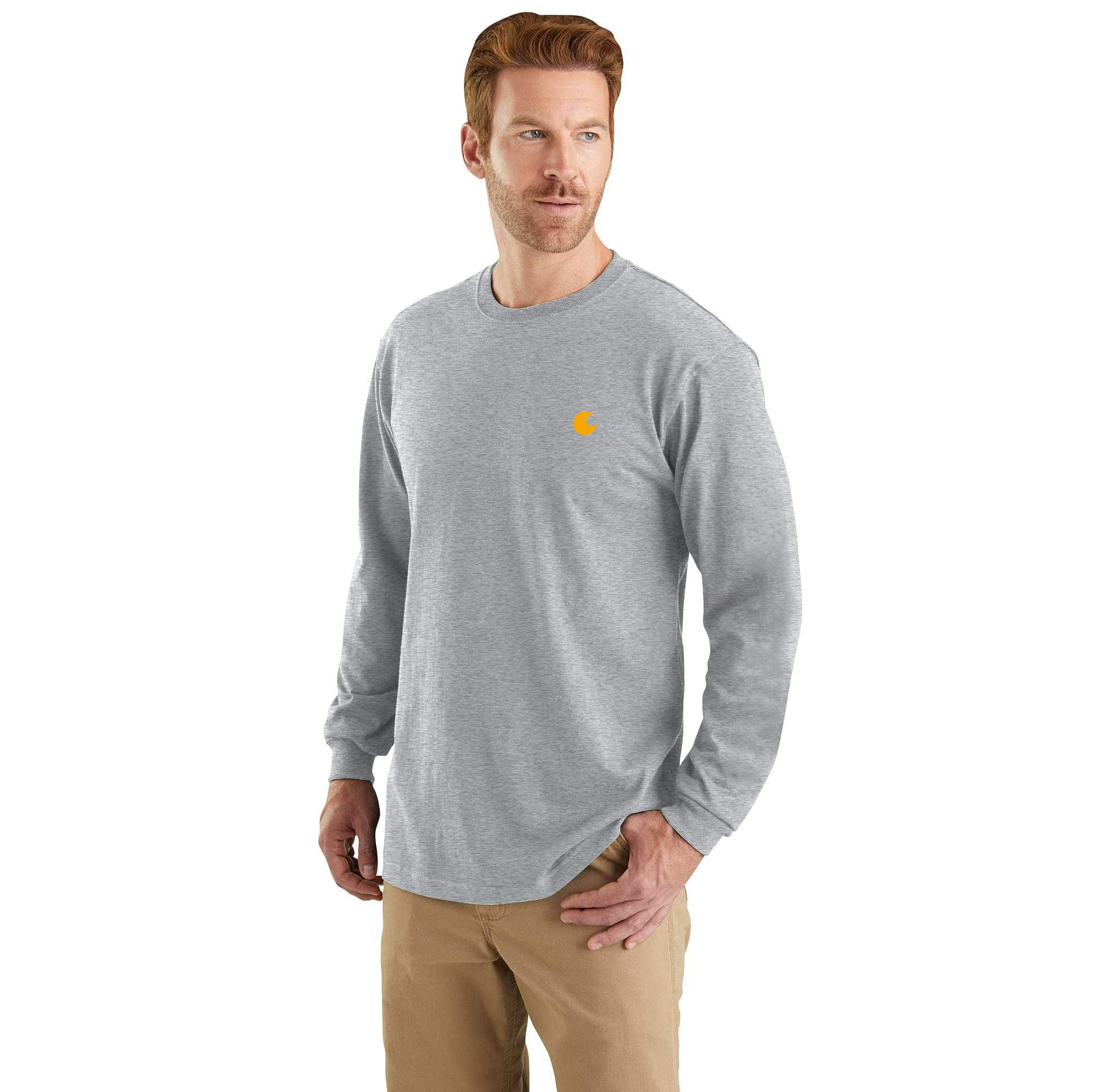 Loose Fit Heavyweight Long-Sleeve Logo Sleeve Graphic T-Shirt