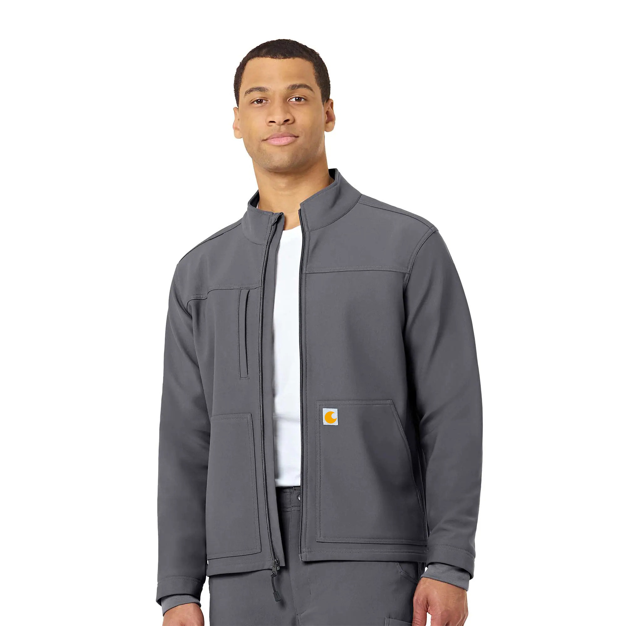 Rugged Flex Peak Bonded Fleece Scrub Jacket