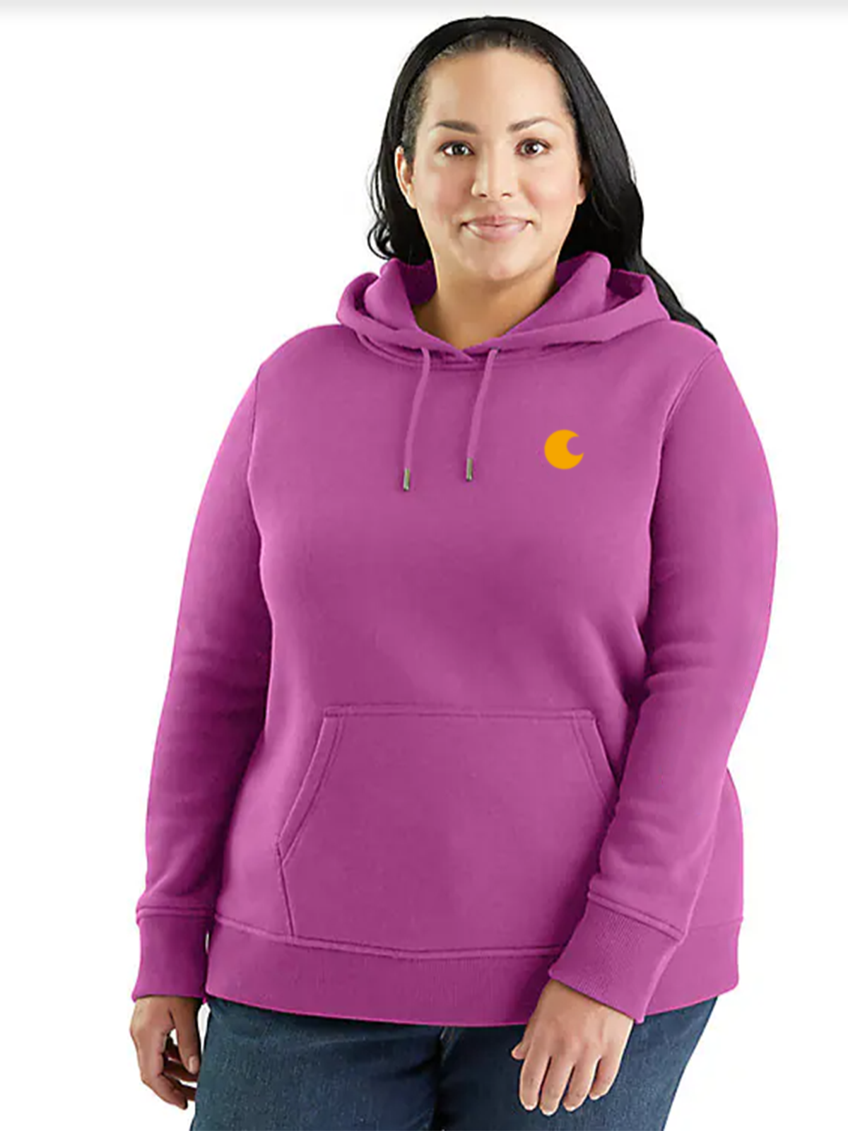 Women's Relaxed Fit Midweight Logo Sleeve Graphic Hoodie