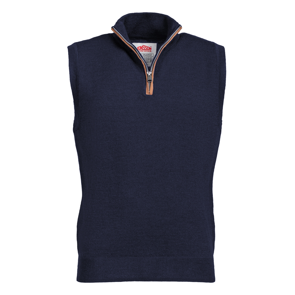 ¼ Zip Fine Gauge Sleeveless Jersey