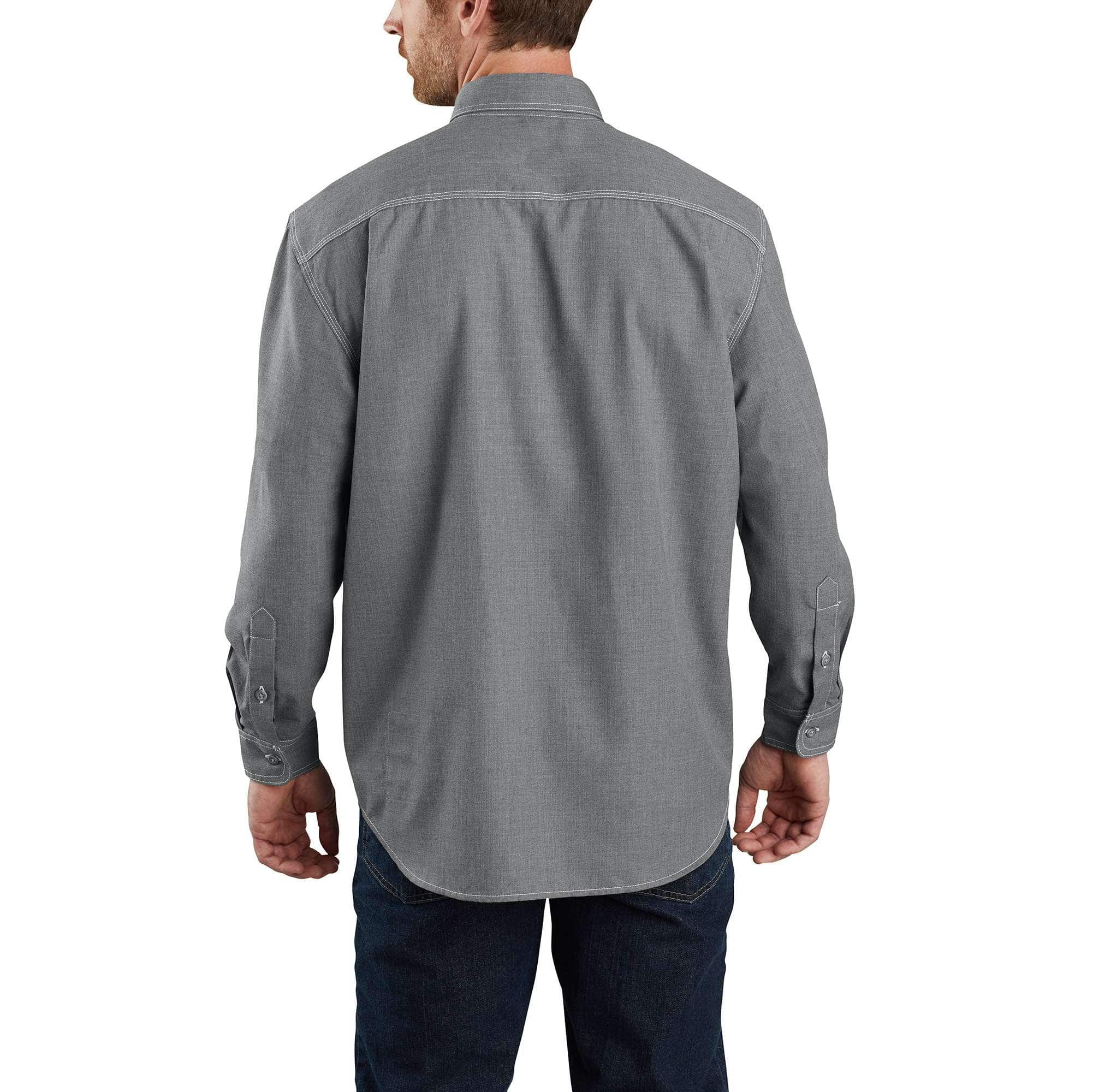 Flame-Resistant Force Loose Fit Lightweight Long-Sleeve Button-Front Shirt