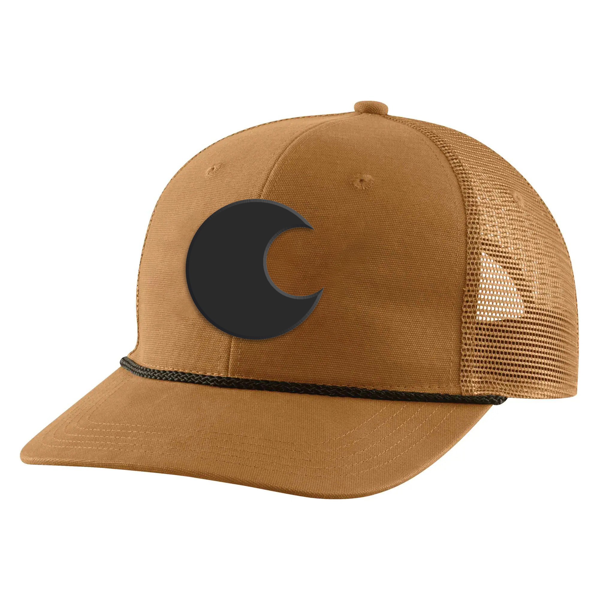 Canvas Mesh-Back Script Cap