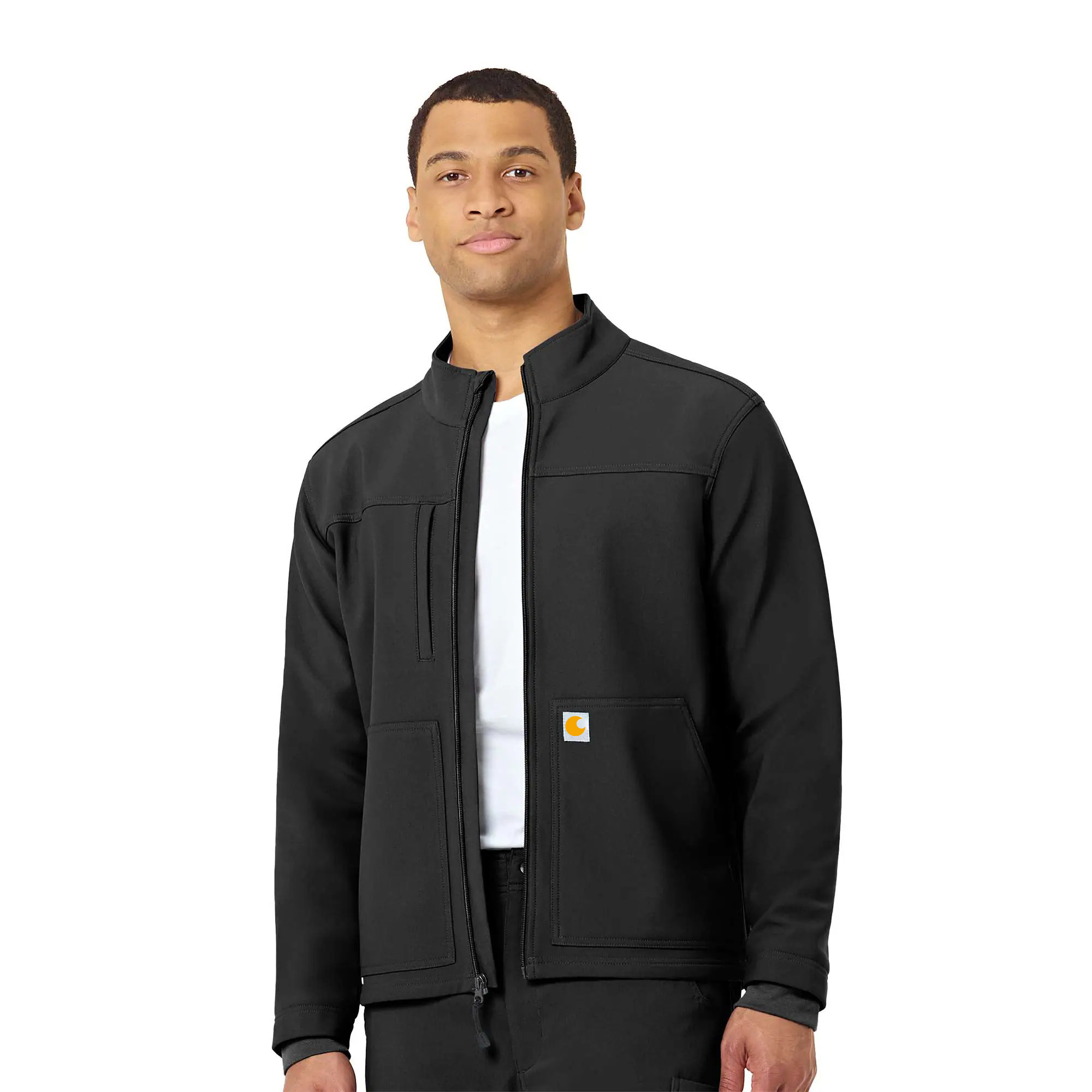 Rugged Flex Peak Bonded Fleece Scrub Jacket