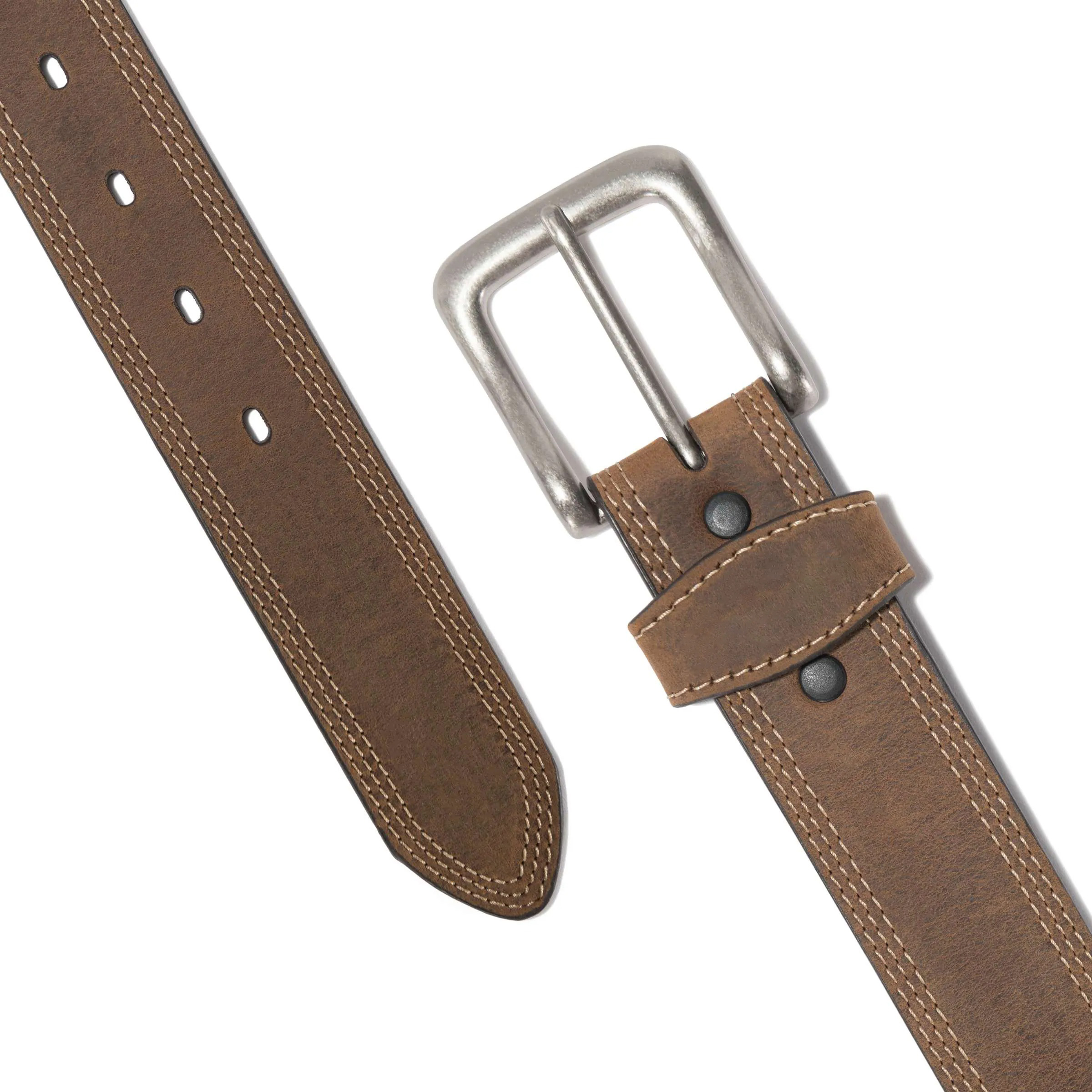 Leather Triple Stitch Belt