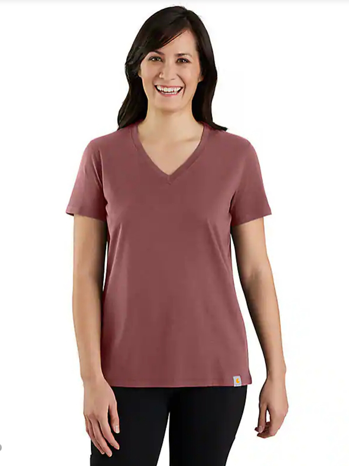 Women's Relaxed Fit Short-Sleeve V-neck T-Shirt