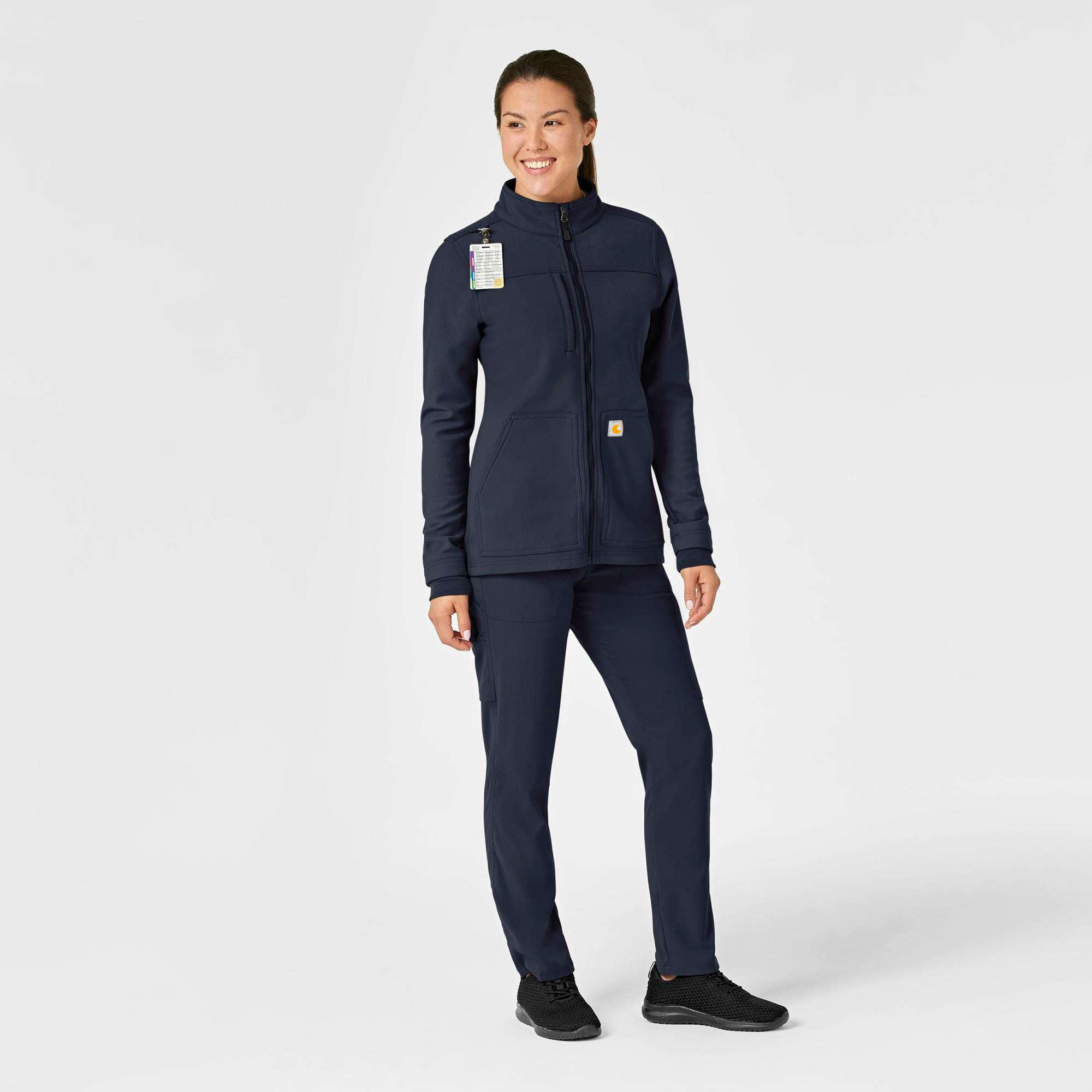 Women's Rugged Flex Peak Bonded Fleece Scrub Jacket