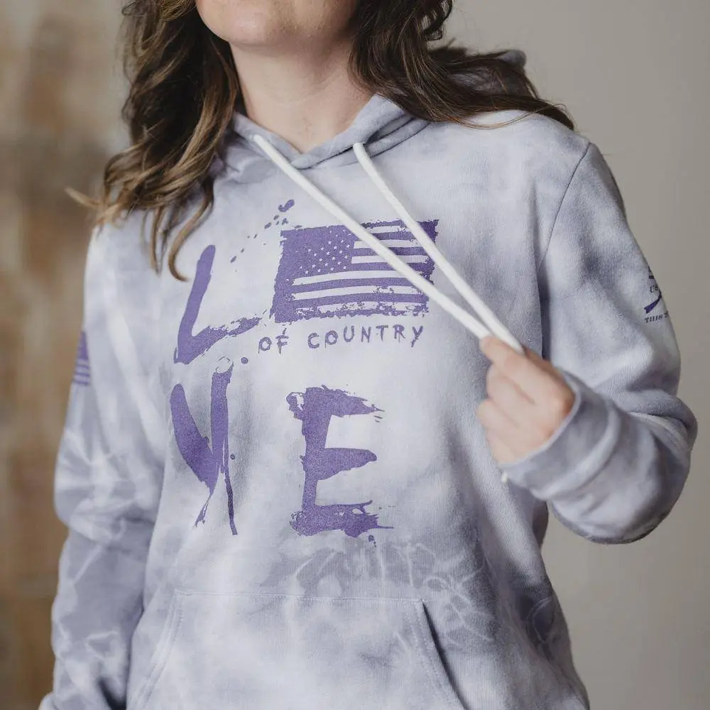 Women's Love of Country Hoodie - Purple Haze Wash