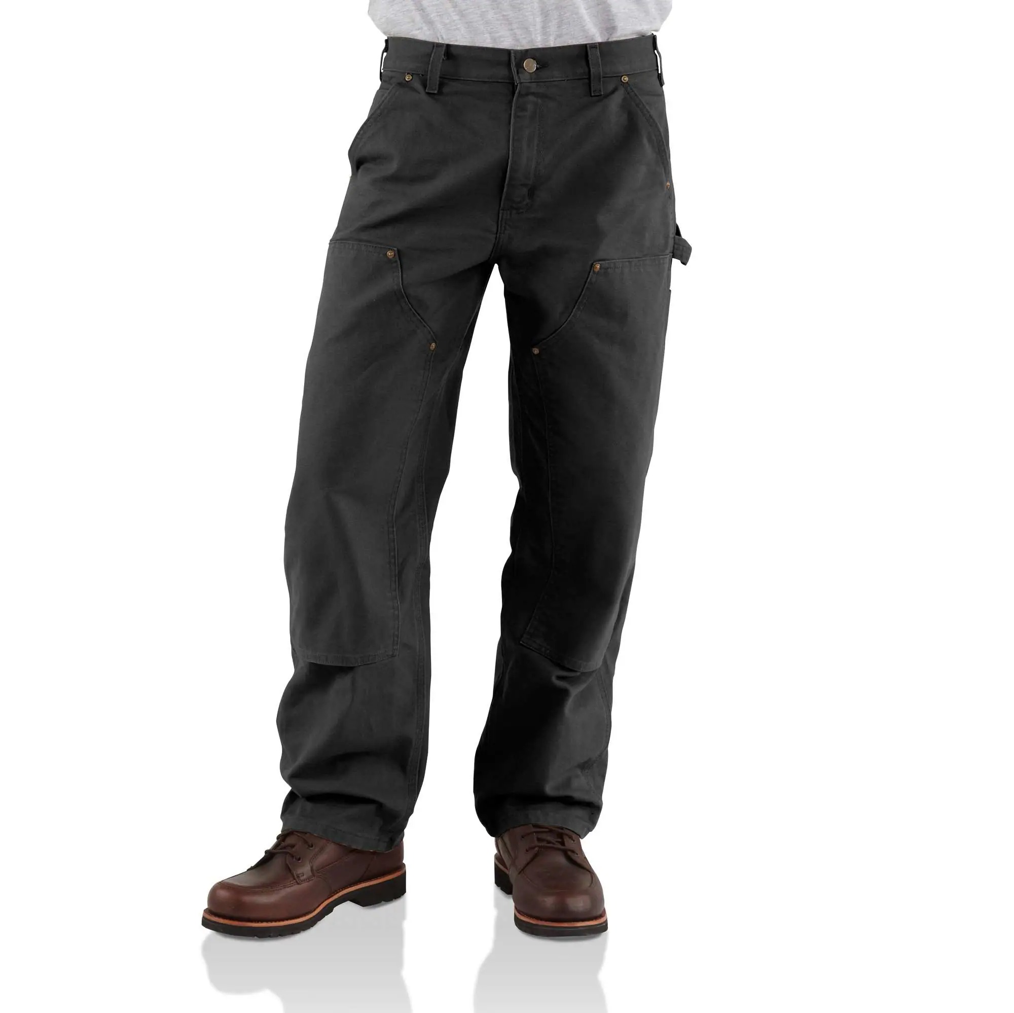 Men's Utility Double-Knee Work Pant - Loose Fit - Rugged Flex - Washed Duck