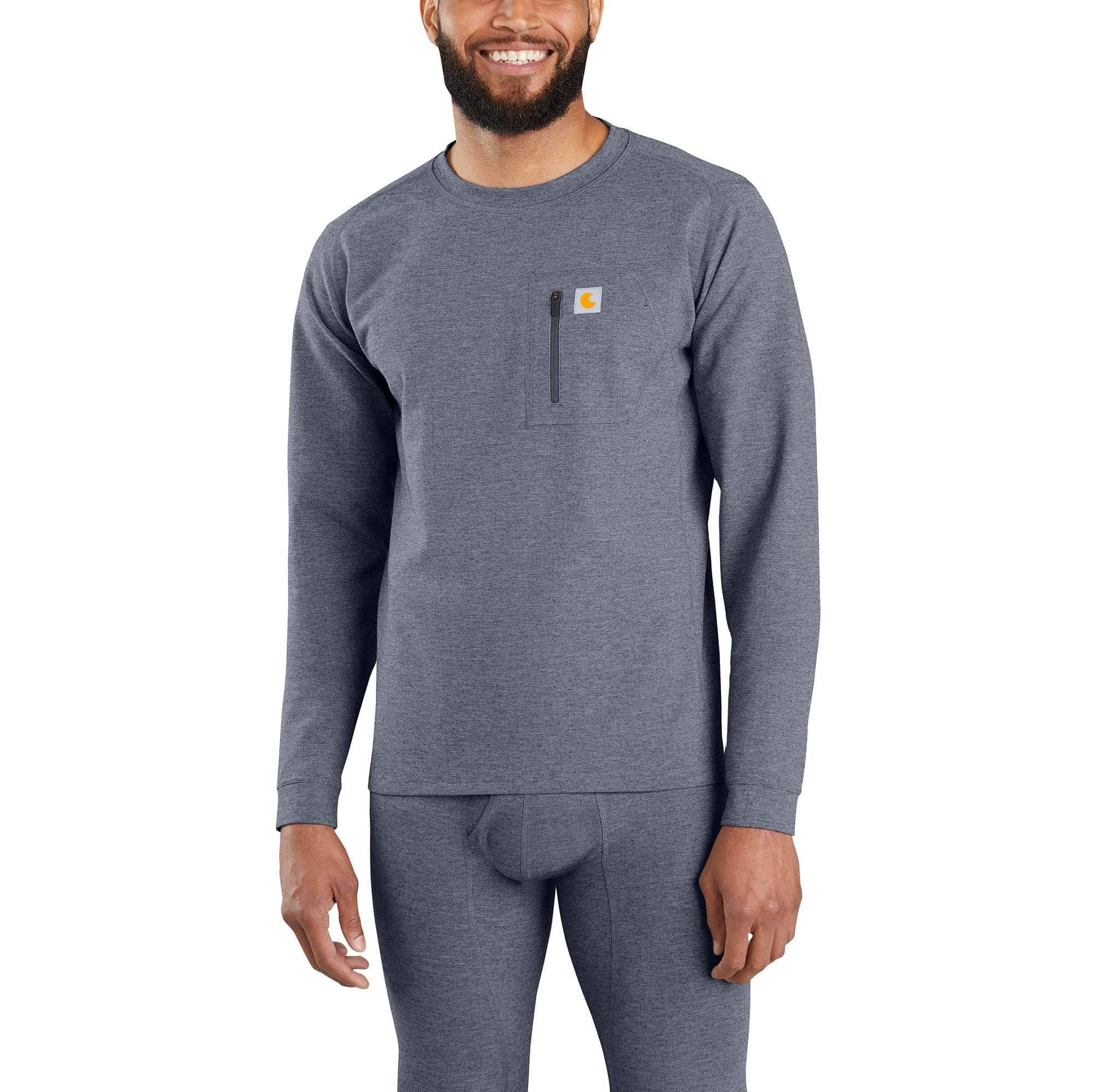 Men's Base Layer Thermal Shirt - Heavyweight - Heathered Knit