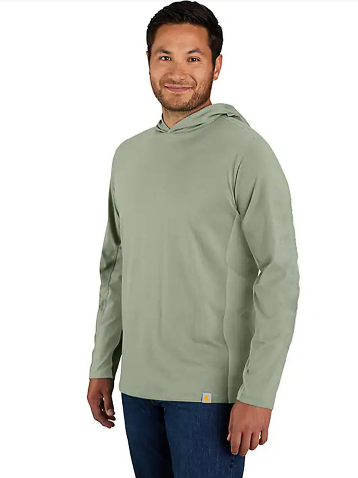 Relaxed Fit Long-Sleeve Logo Graphic Hooded T-Shirtt