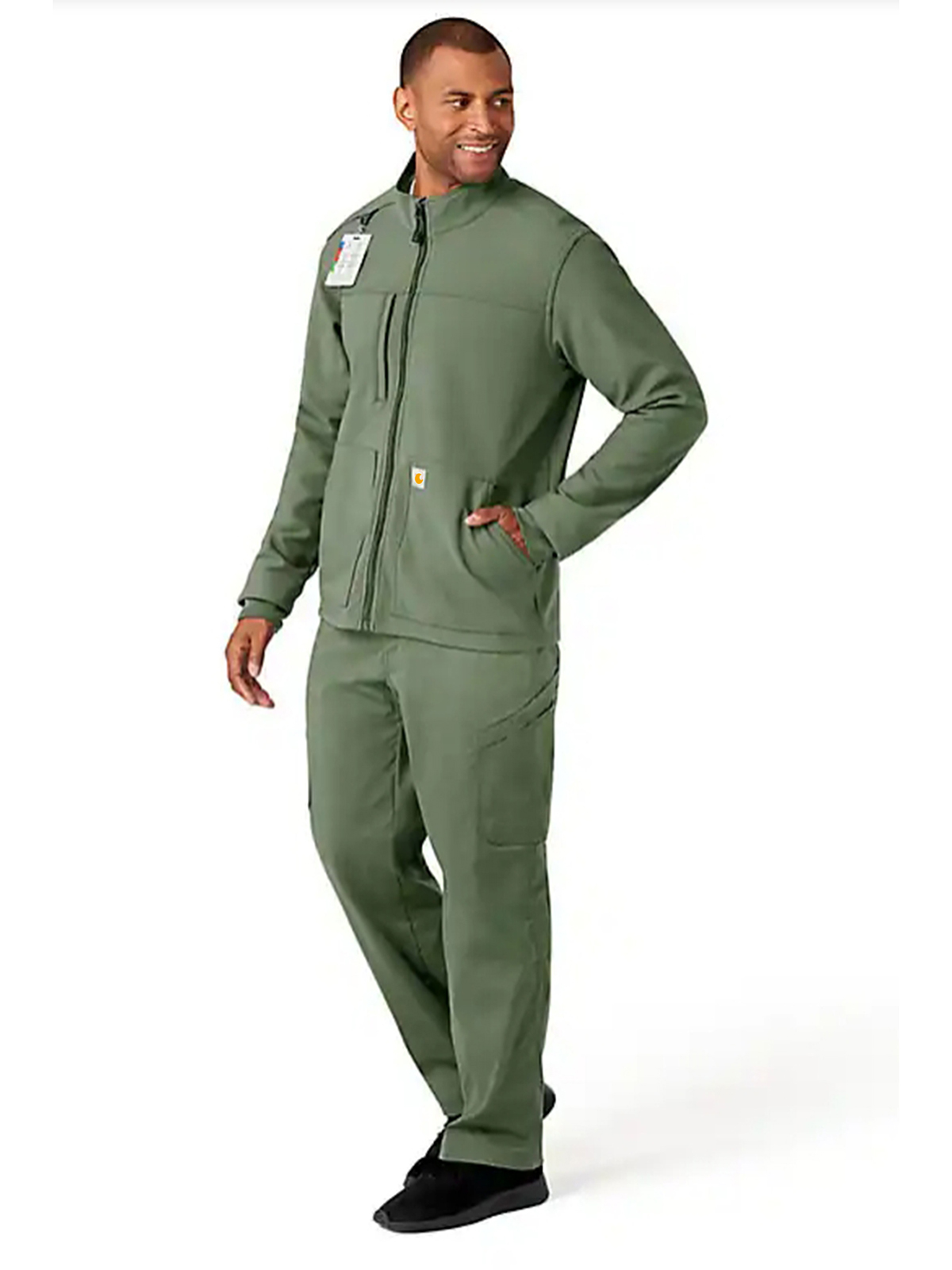 Rugged Flex Peak Bonded Fleece Scrub Jacket