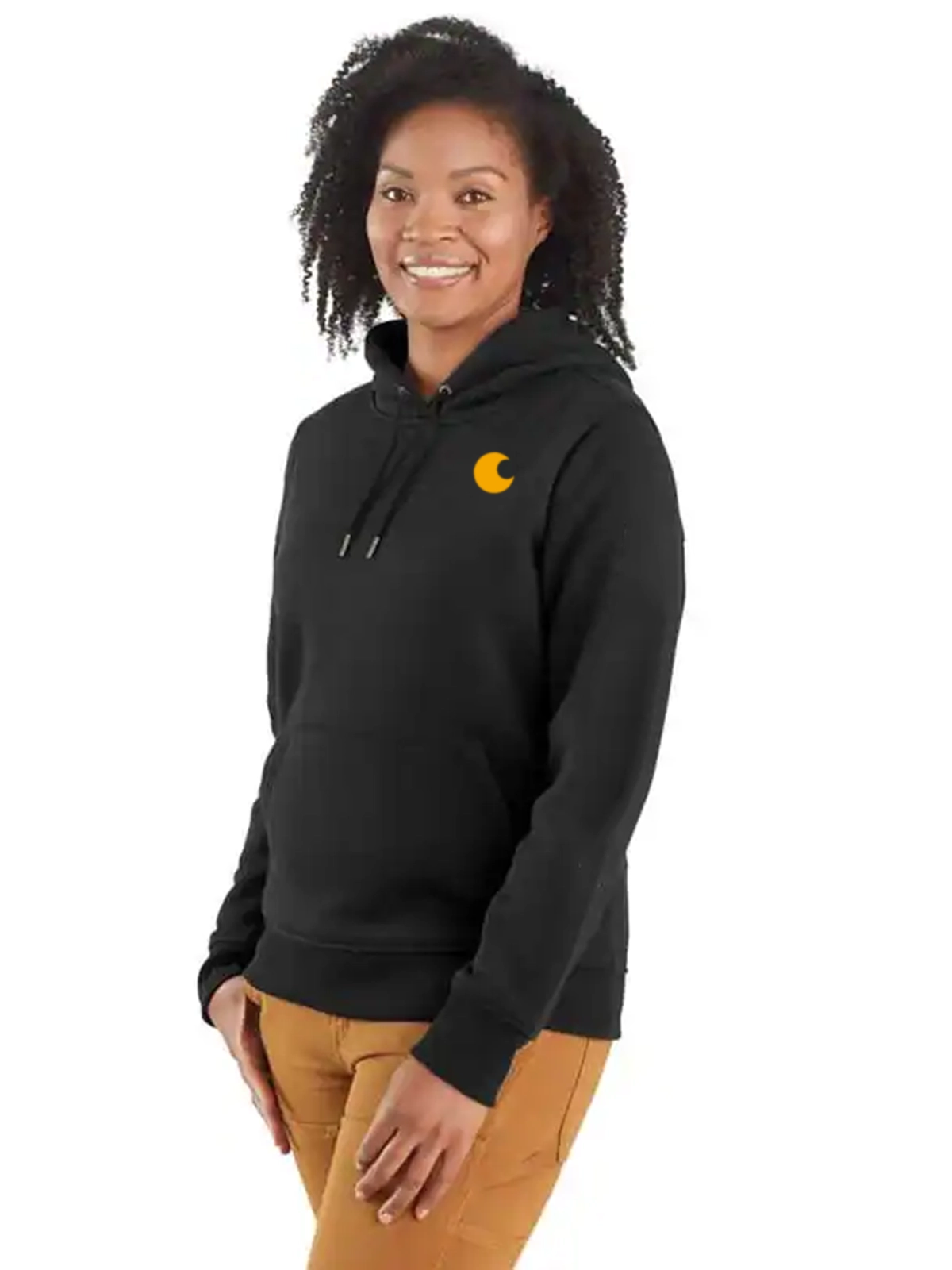 Women's Relaxed Fit Midweight Logo Sleeve Graphic Hoodie