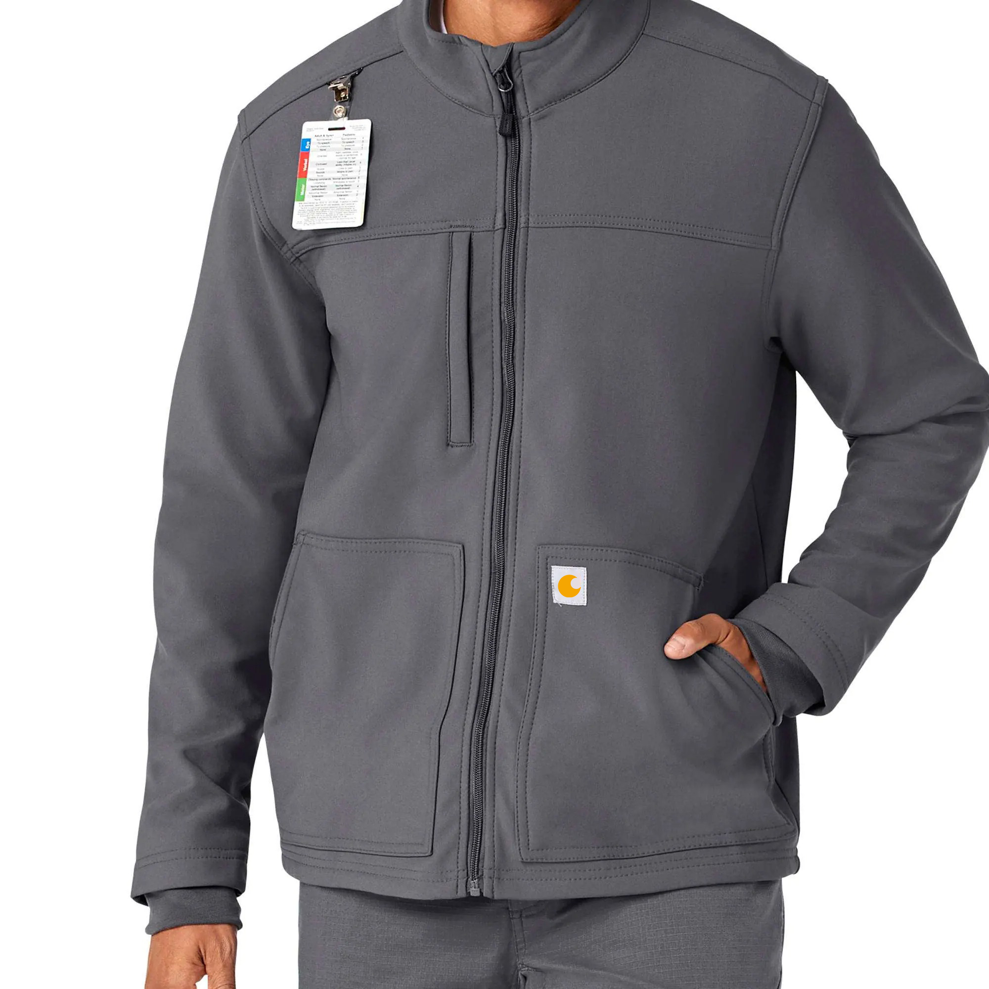 Rugged Flex Peak Bonded Fleece Scrub Jacket