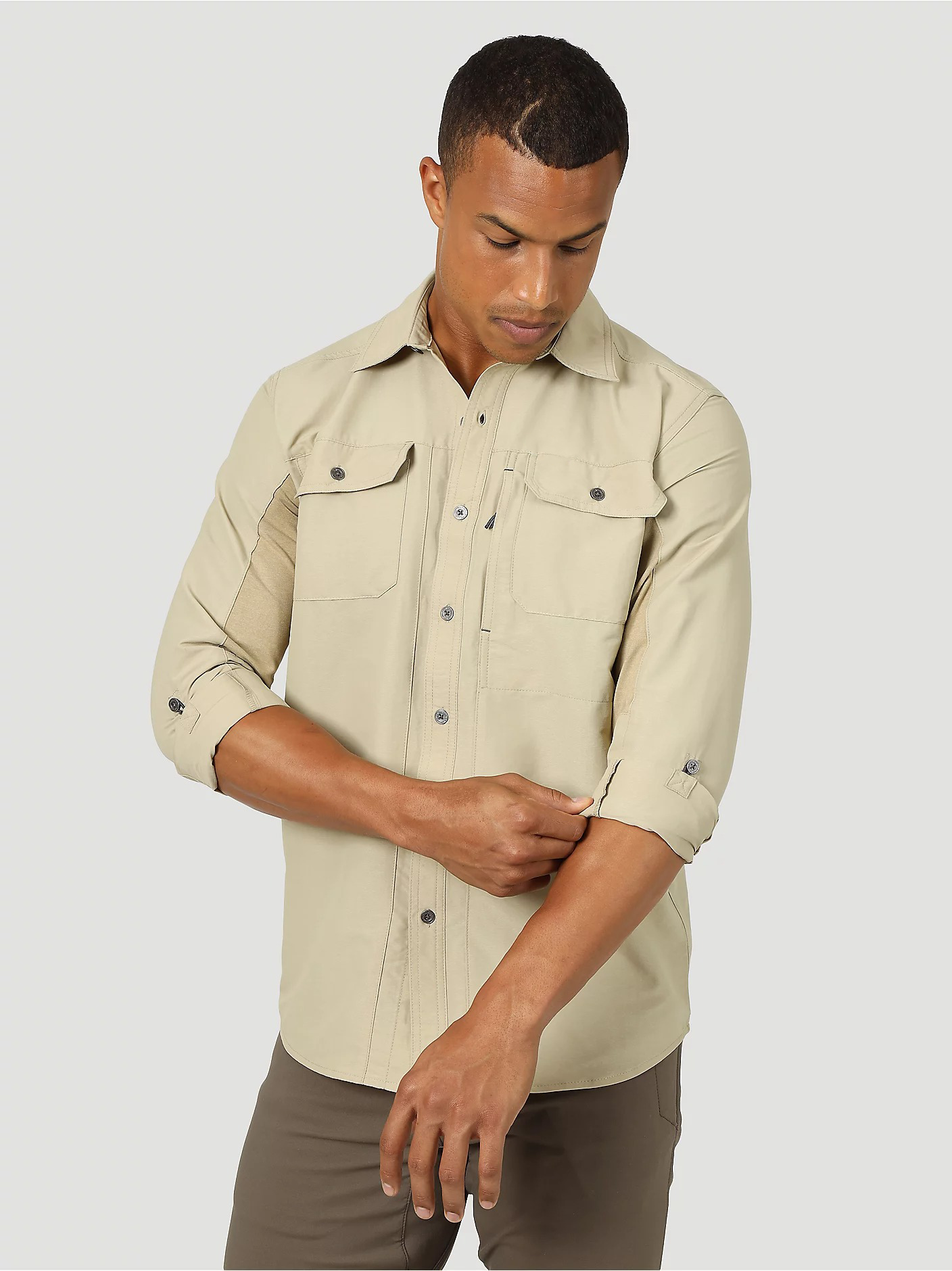Men's Mix Material Shirt