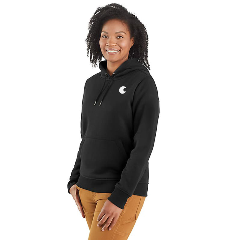 Women's Relaxed Fit Midweight Logo Sleeve Graphic Hoodie