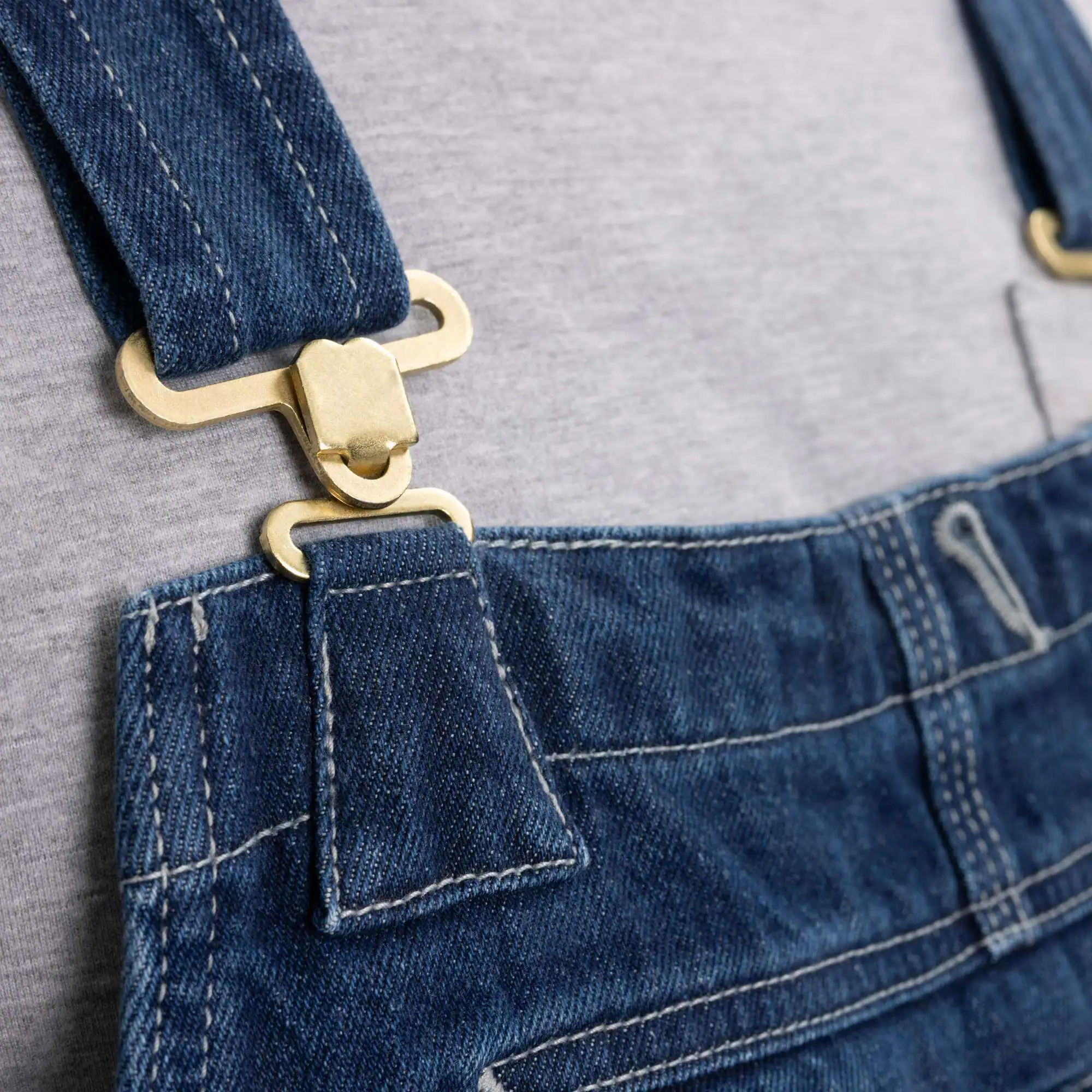 Loose Fit Denim Bib Overall