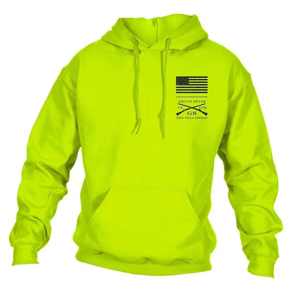 Red Blood Blue Collar® Hoodie - Safety Green