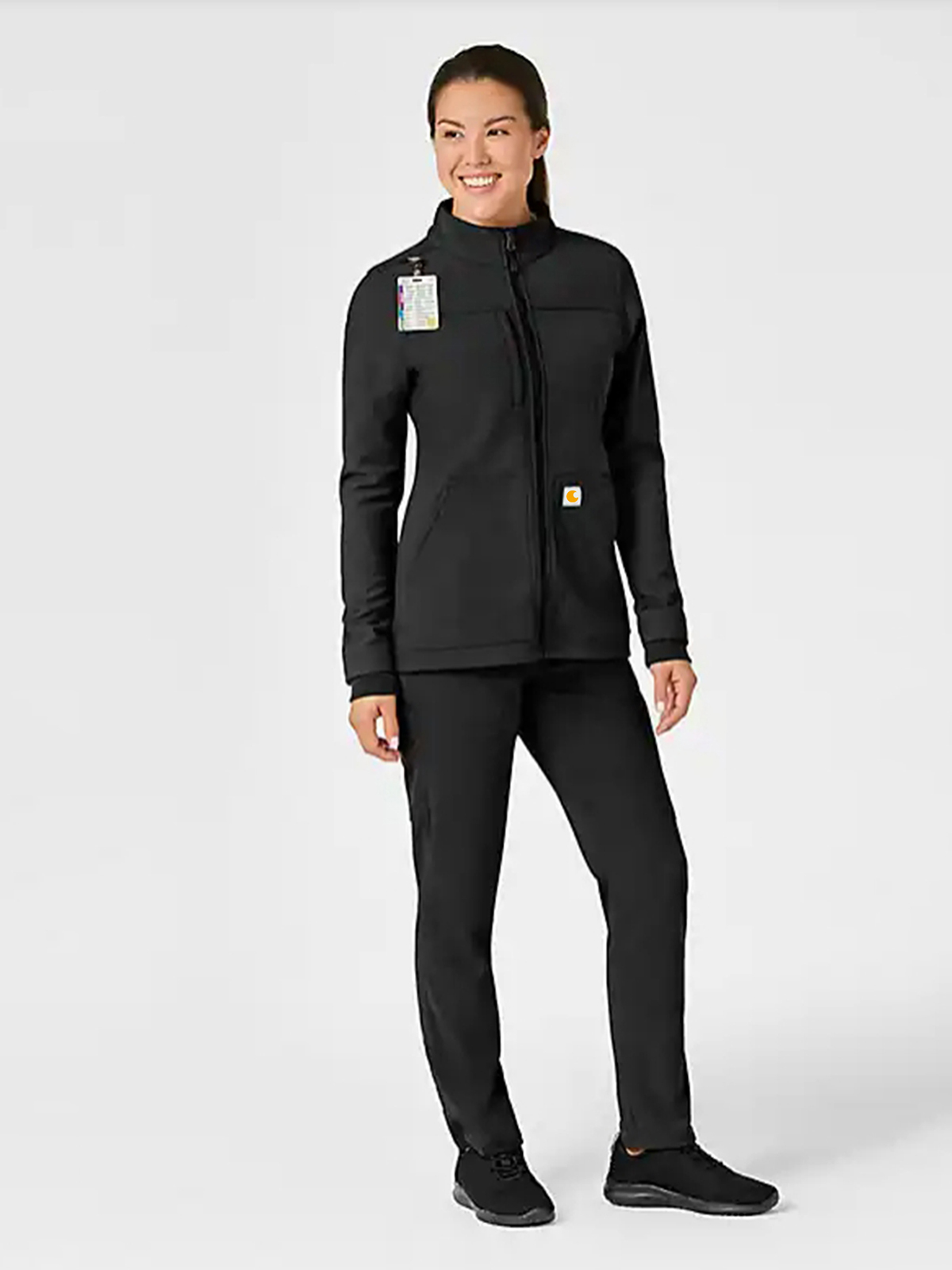 Women's Rugged Flex Peak Bonded Fleece Scrub Jacket