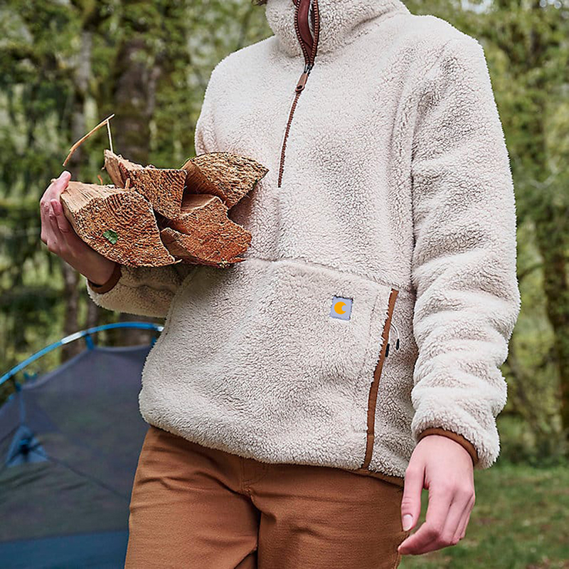 Women's Loose Fit Fleece Pullover - 3 Warmest Rating