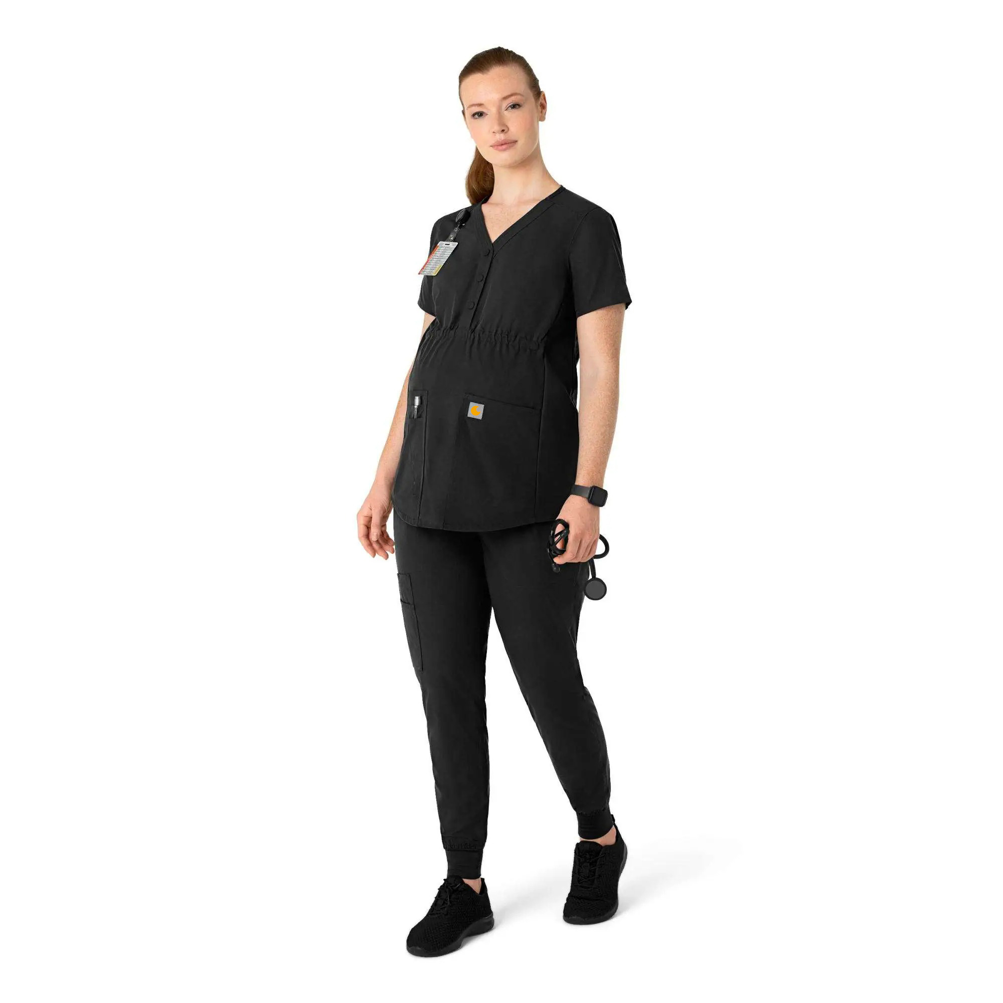 Women's Force Essentials Henley Maternity Scrub Top