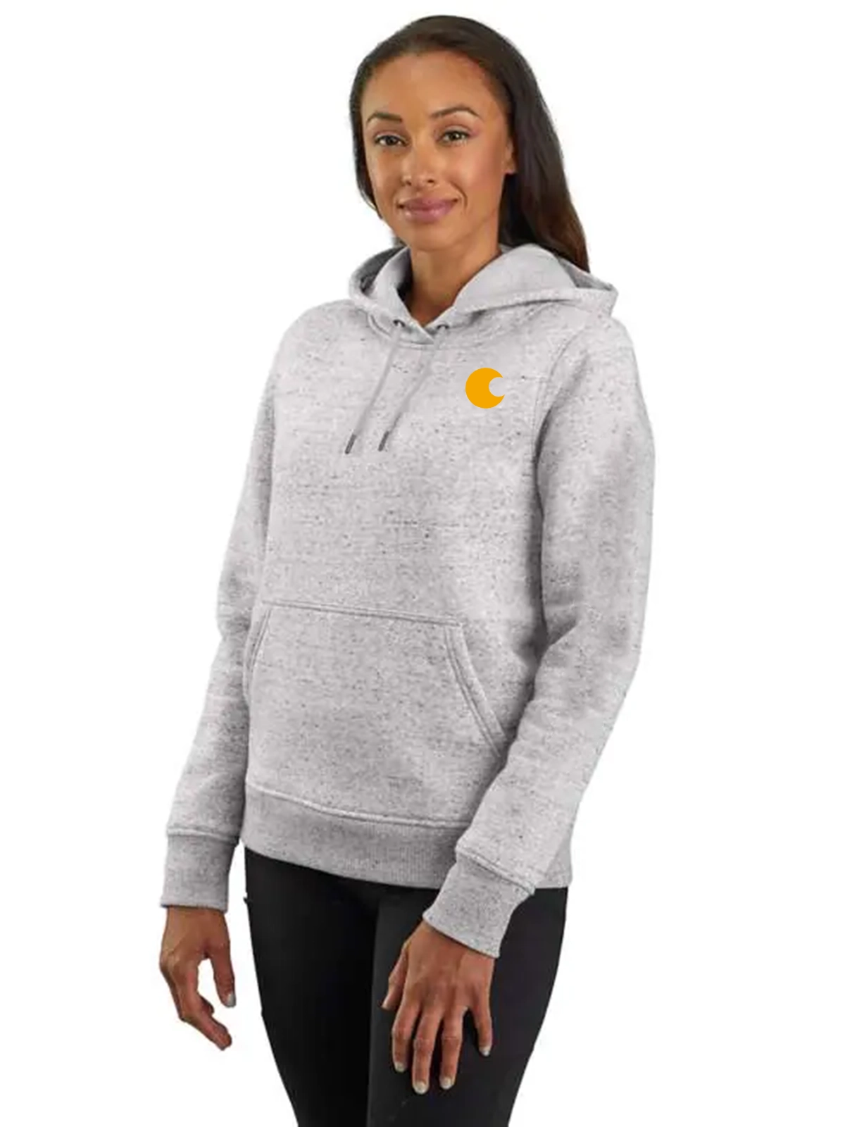 Women's Relaxed Fit Midweight Logo Sleeve Graphic Hoodie