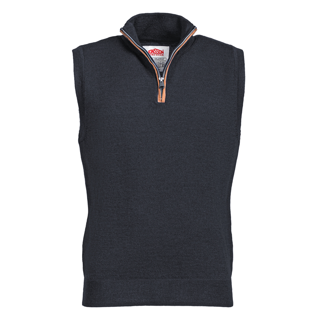 ¼ Zip Fine Gauge Sleeveless Jersey