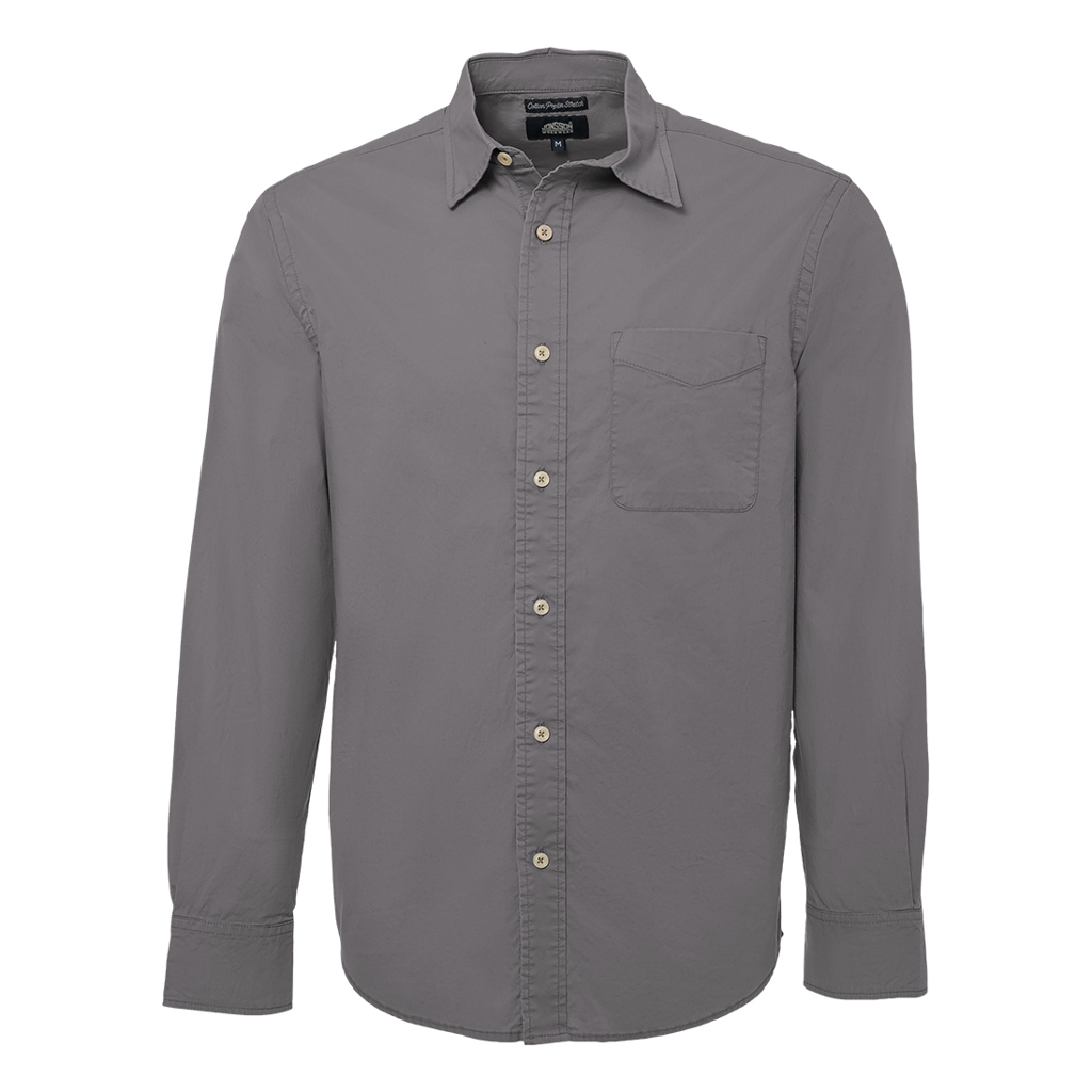 Cotton Poplin Stretch Long Sleeve Shirt
