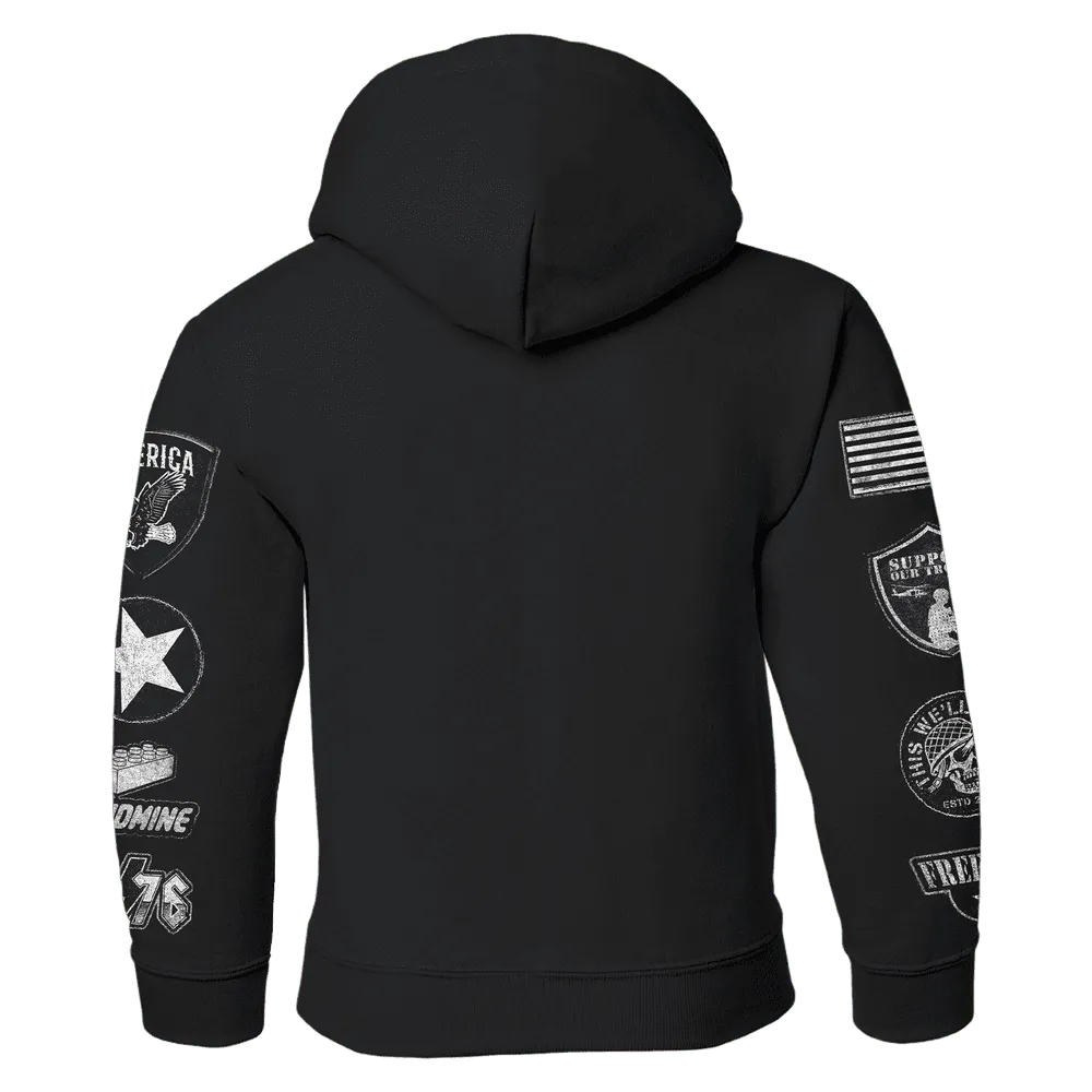 Youth Patch Hoodie - Black