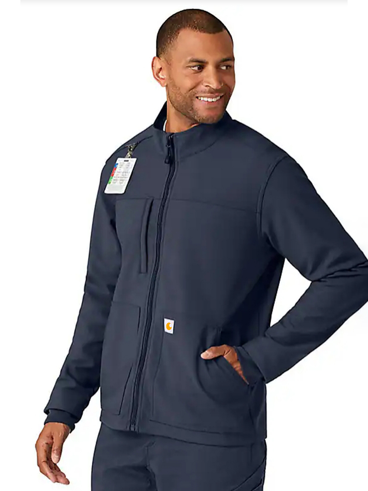 Rugged Flex Peak Bonded Fleece Scrub Jacket