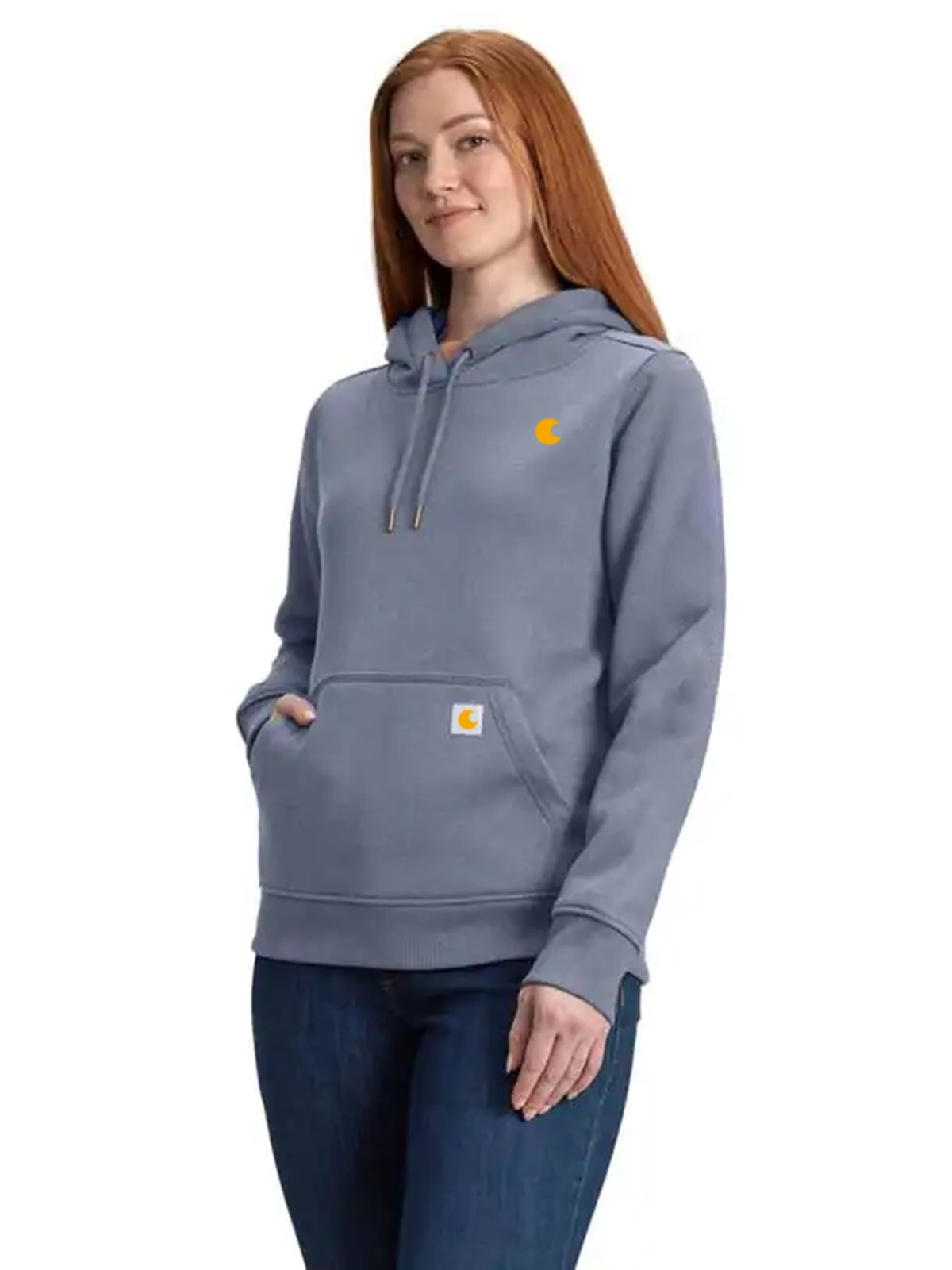 Women's Relaxed Fit Midweight Logo Sleeve Graphic Hoodie