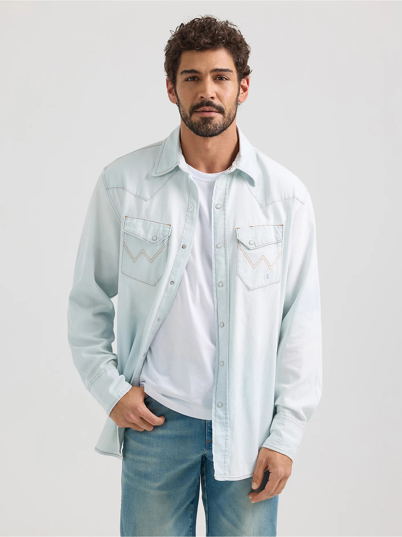 Vintage-Inspired Western Snap Workshirt