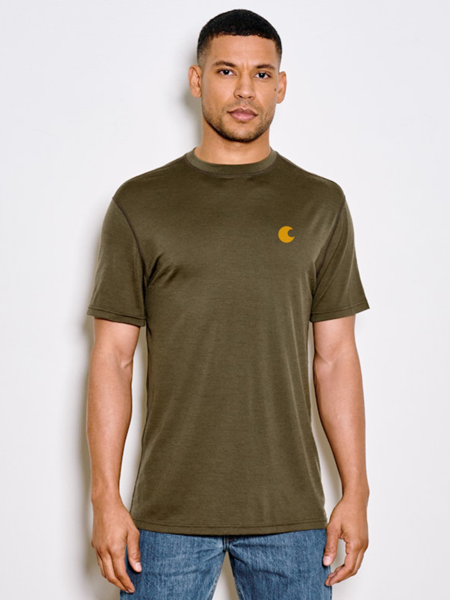 WOOL SHORT SLEEVE CREWNECK